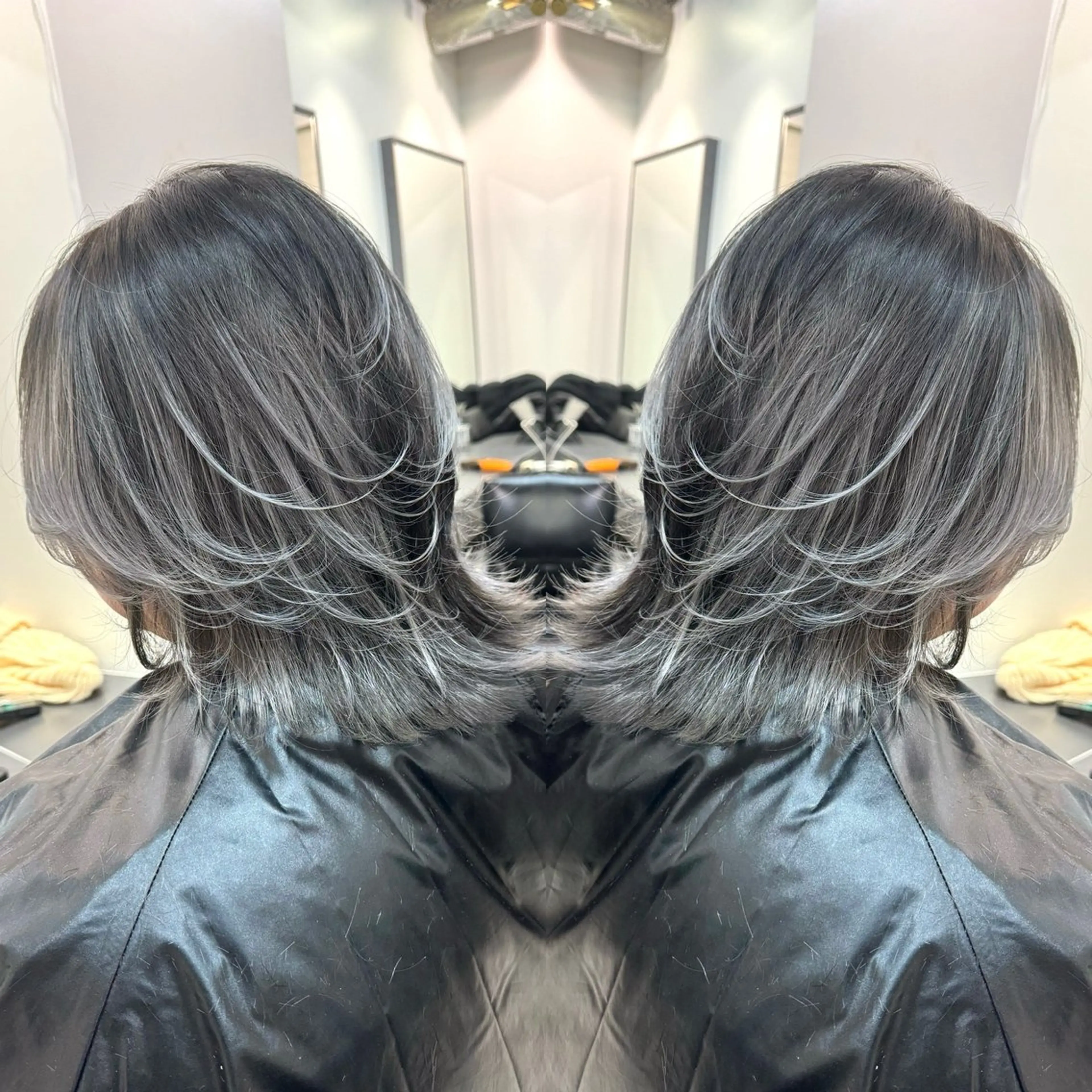 ショート カット ヘアカラー トリートメント 【店長】プルエクステ ボブ🌈ナツヤのヘアスタイル