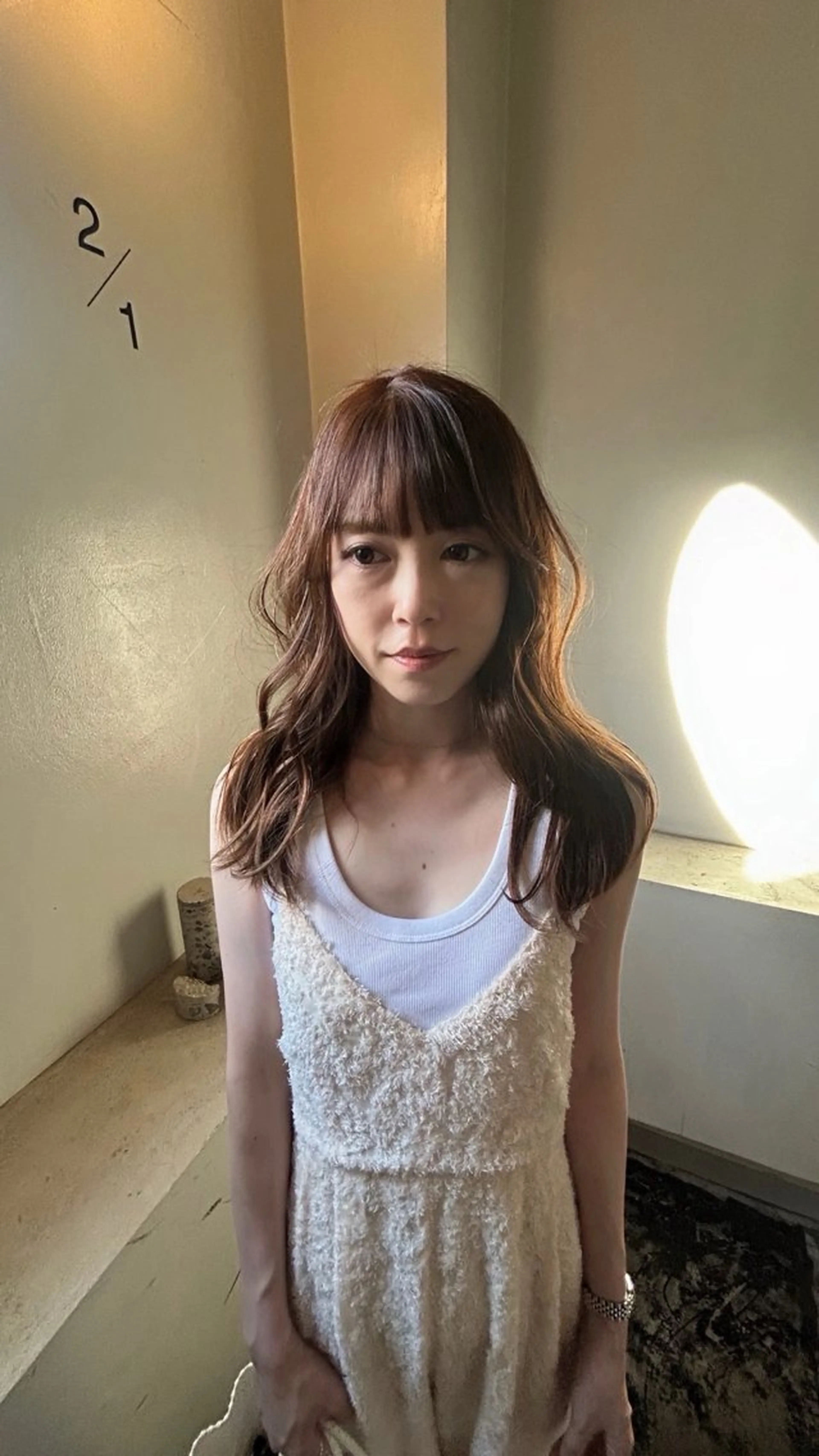 ロング カット ヘアカラー トリートメント lanugo サヤカのヘアスタイル