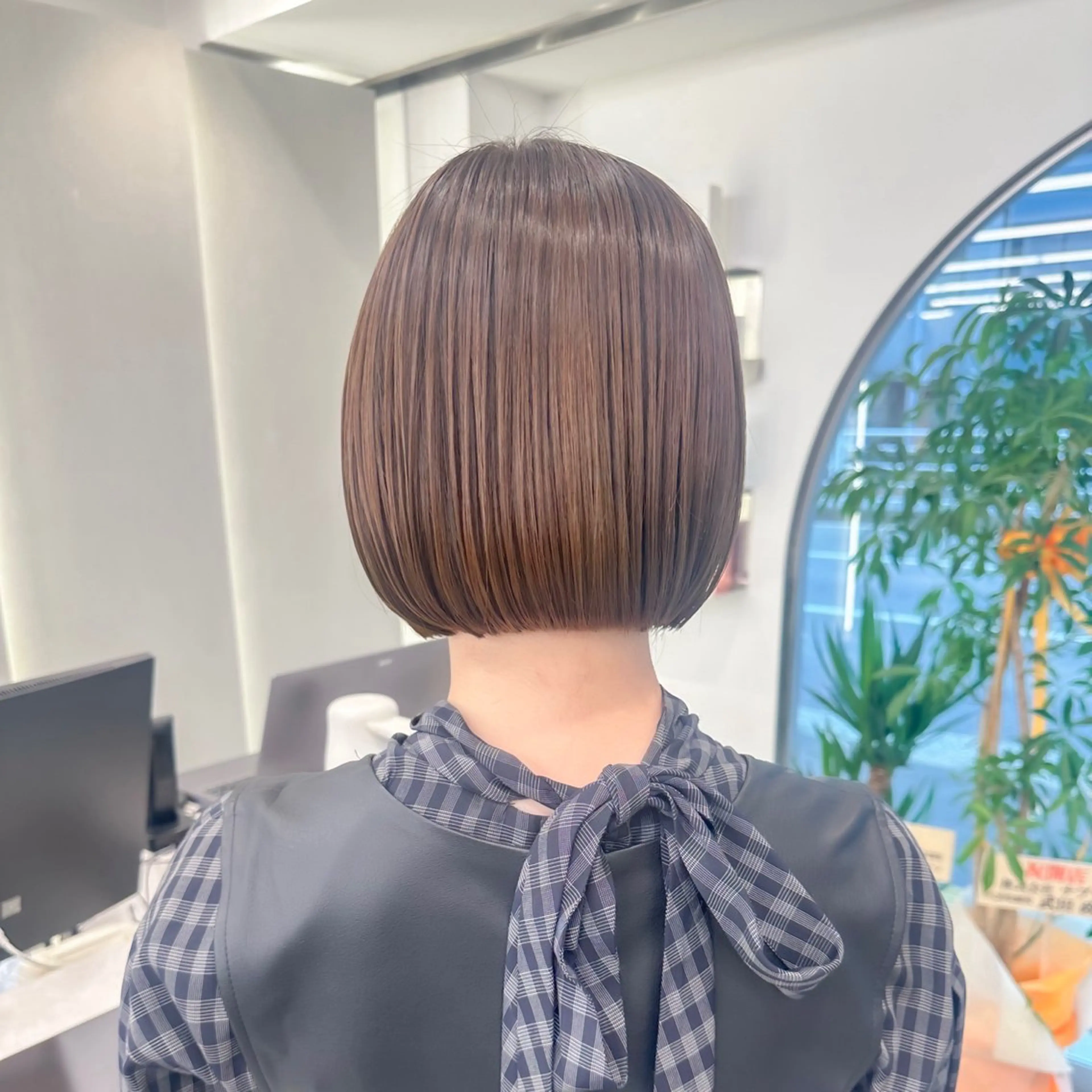ショート カット ヘアカラー トリートメント ボブ韓国風レイヤー 錦糸町/畠中ケントのヘアスタイル