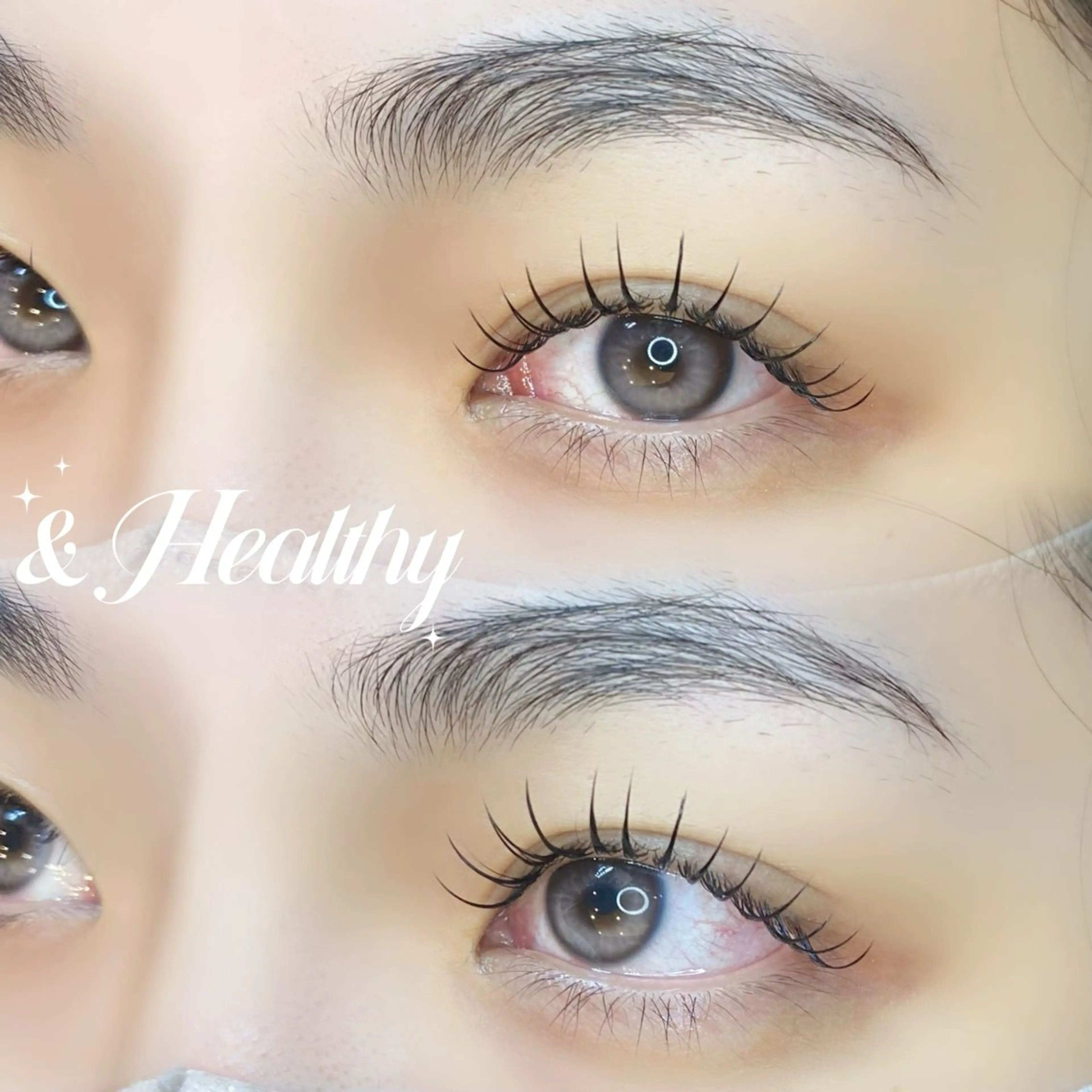 【&Healthy】【束感】今話題のエクステ×パーマ同日施術メニュー👀✨《フラットラッシュ120本》の写真