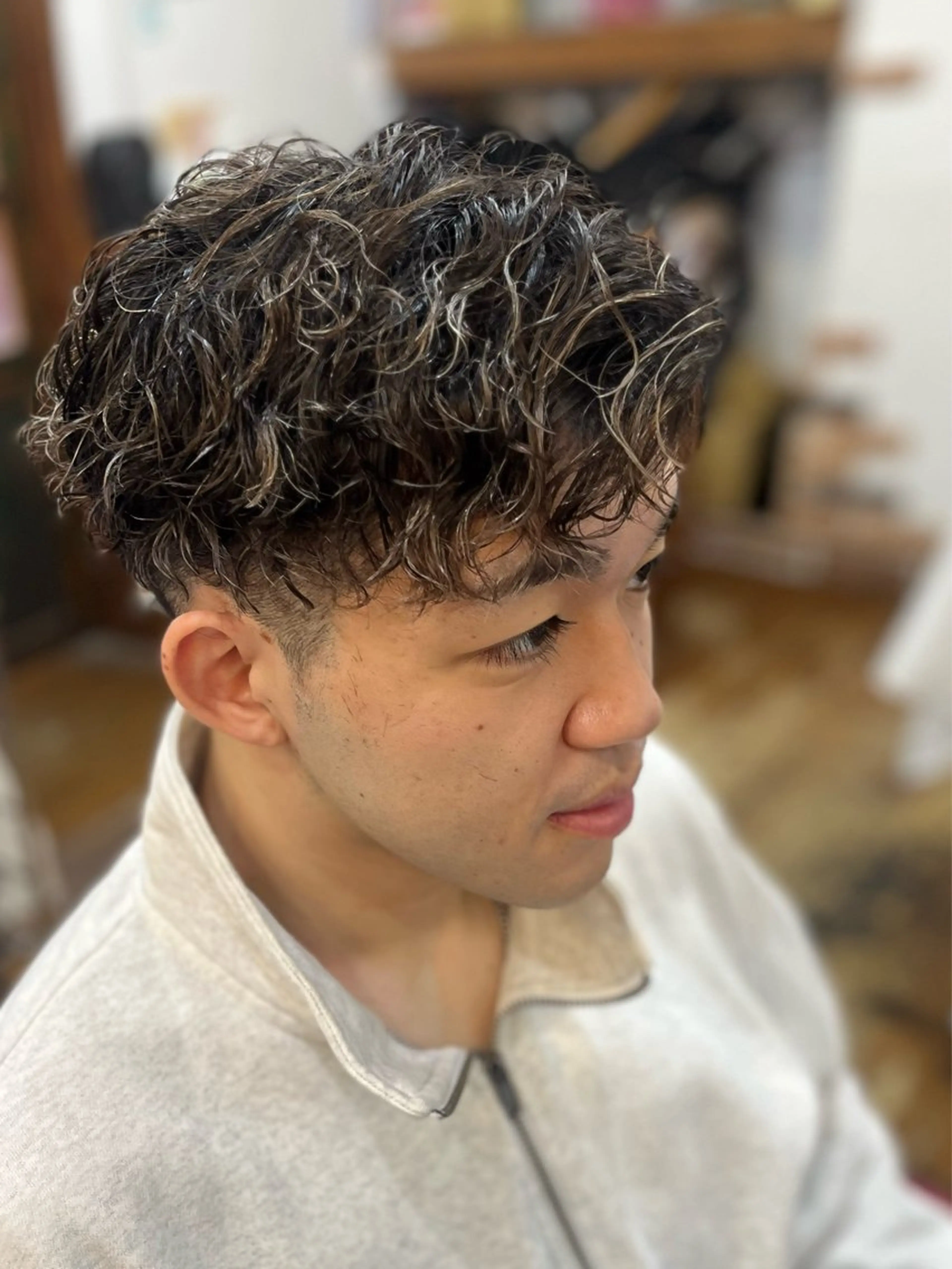 ショート カラー パーマ メンズ HAIR STUDIO CRIB所属・メンズ特化🦋🦋 AYAKA🦋🦋のヘアスタイル