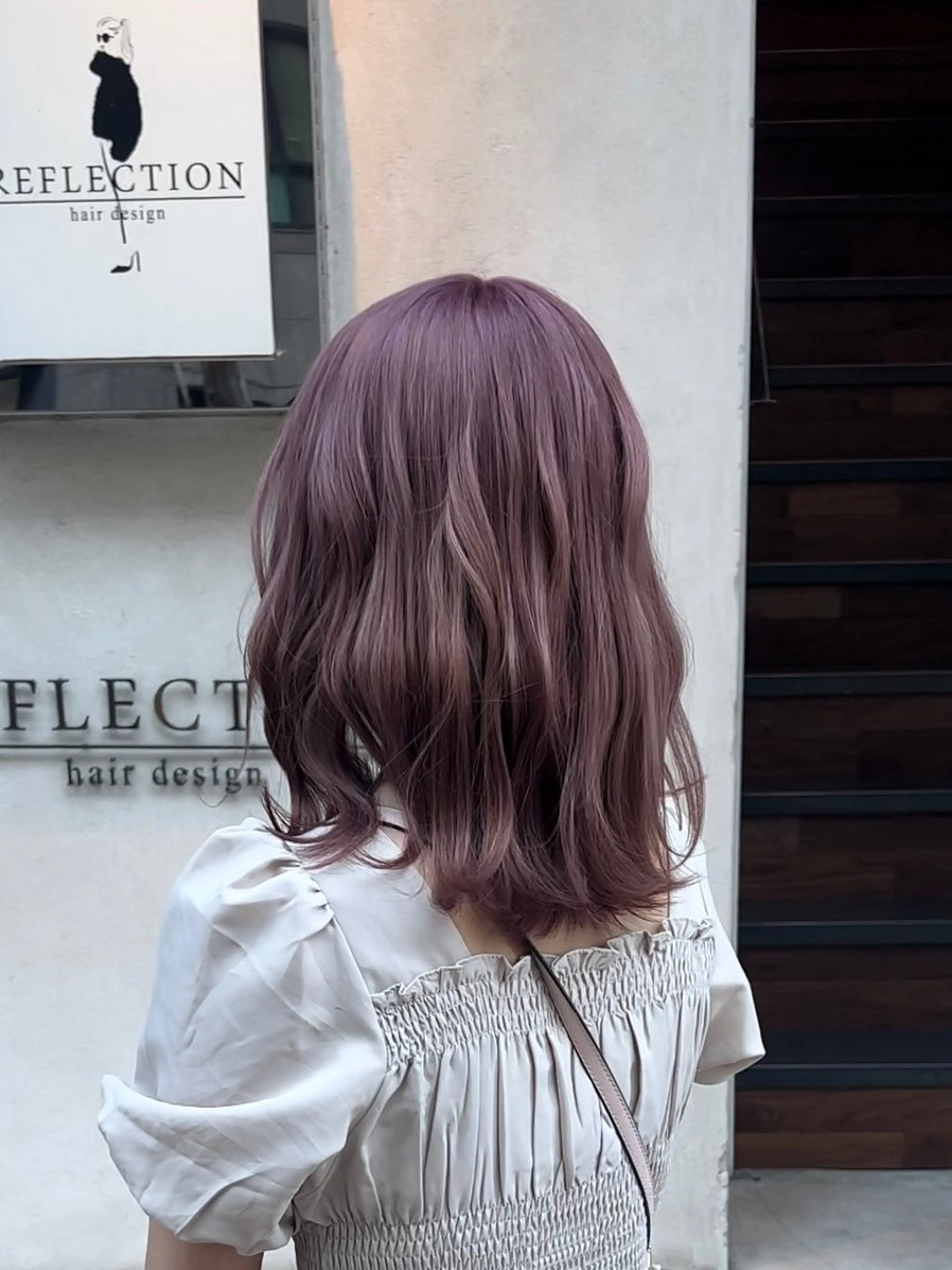 ミディアム カラー ヘアアレンジ ヘアカラー ハイトーン /レイヤー/ふみやのヘアスタイル