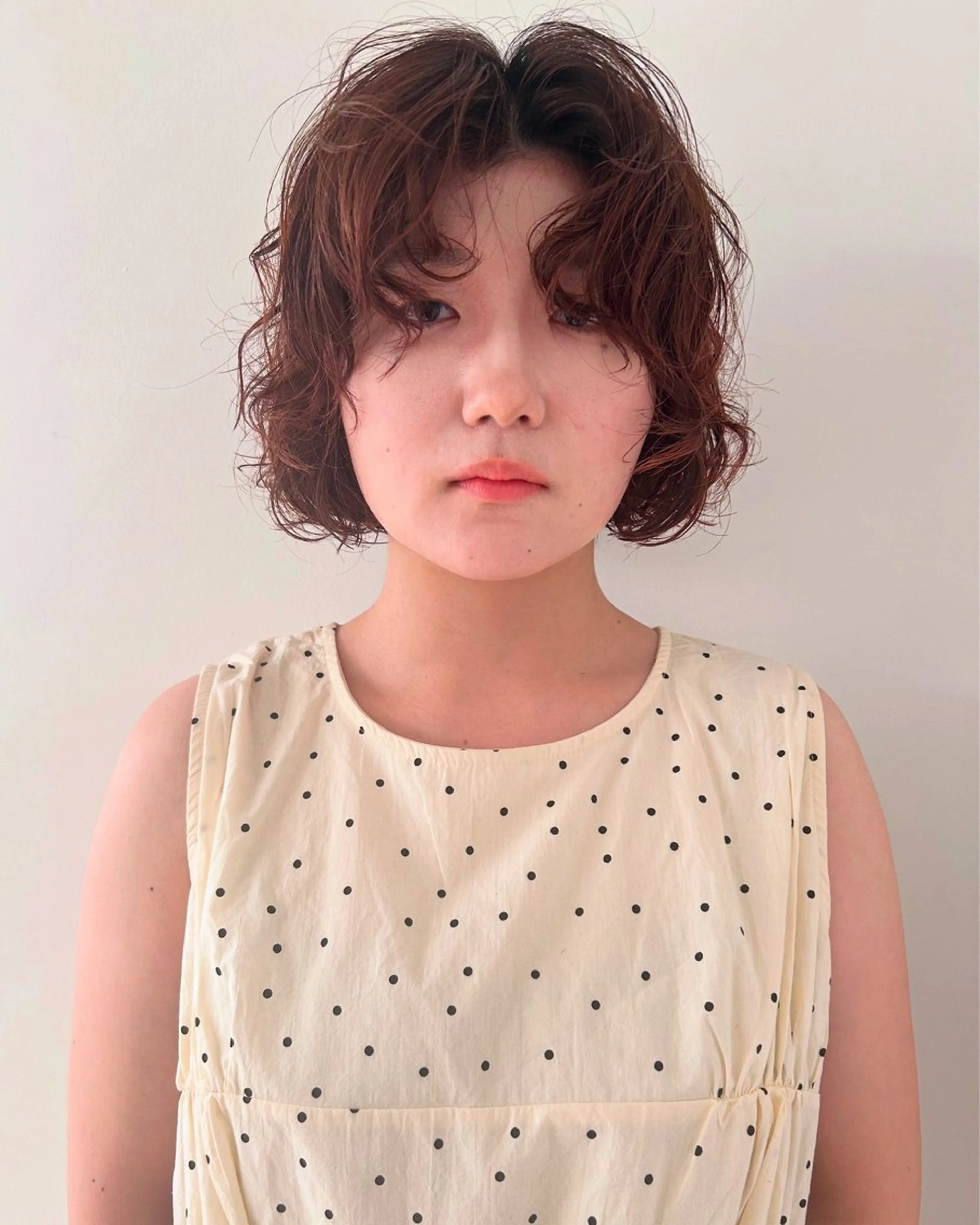 ミディアム カラー カット パーマ トリートメント lomalia daisukeのヘアスタイル