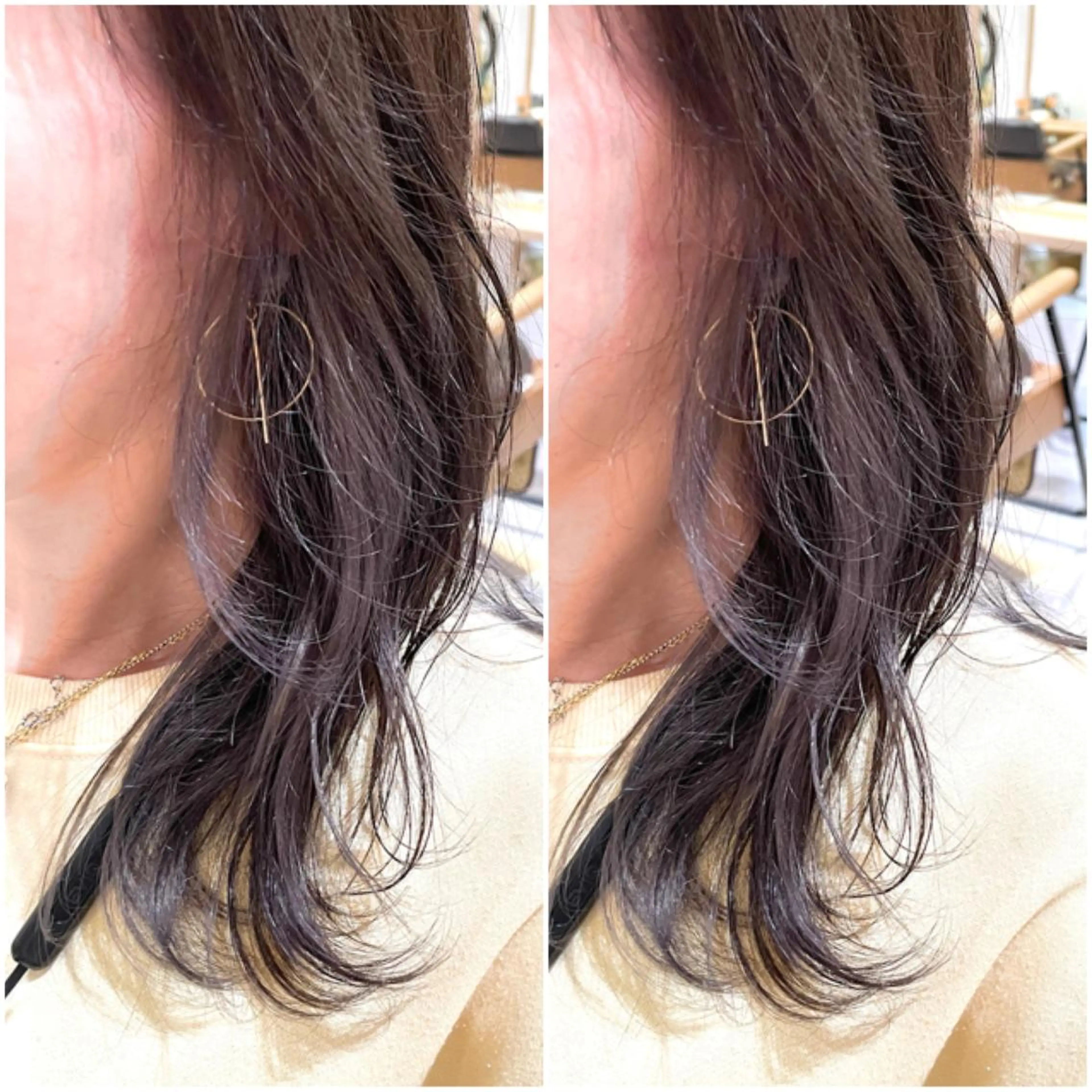 ミディアム カラー ヘアカラー 心斎橋/ブリーチなし 髪質改善/レイヤーのヘアスタイル