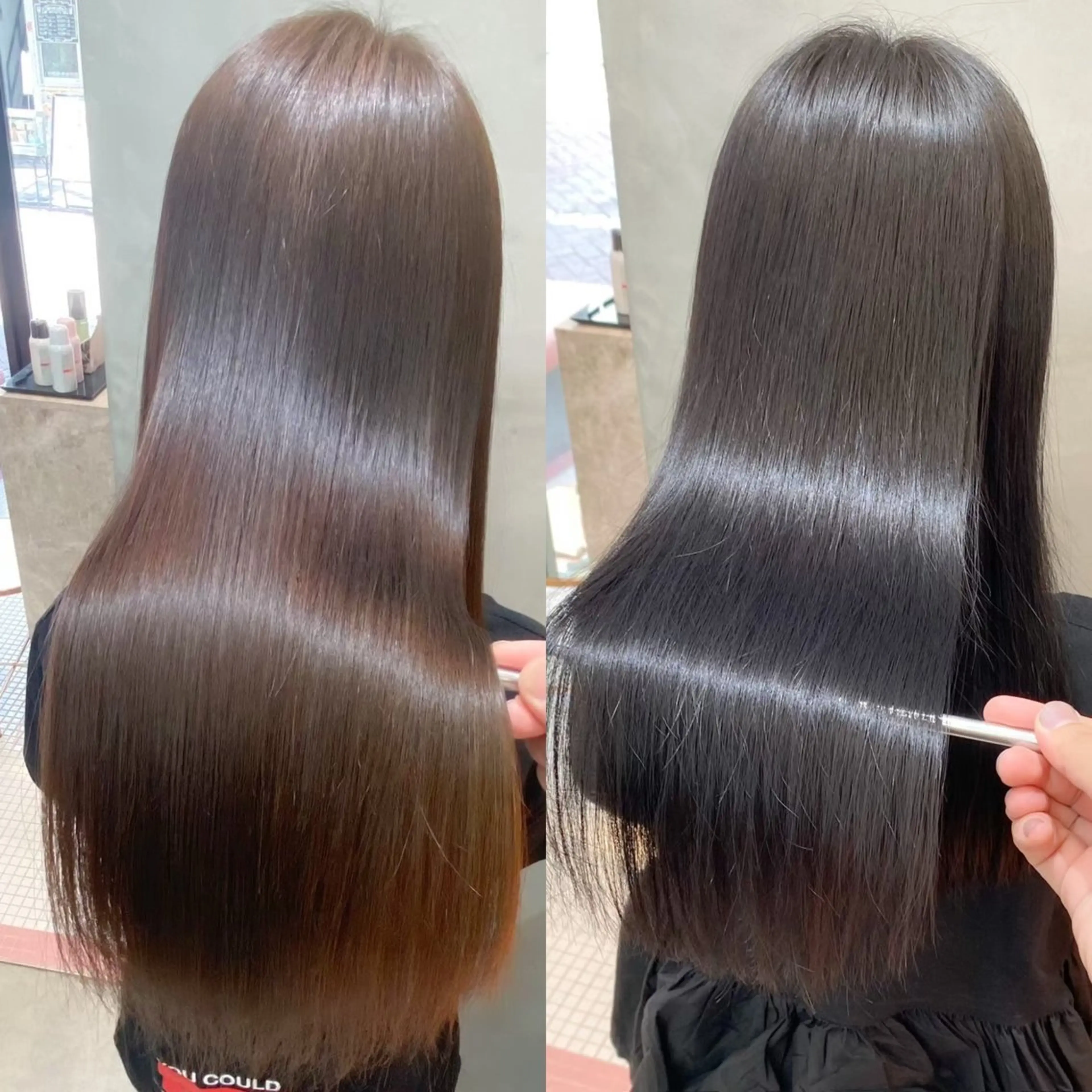 セミロング カラー カット 縮毛矯正 トリートメント 銀座/韓国レイヤー髪 質改善/RYUのヘアスタイル
