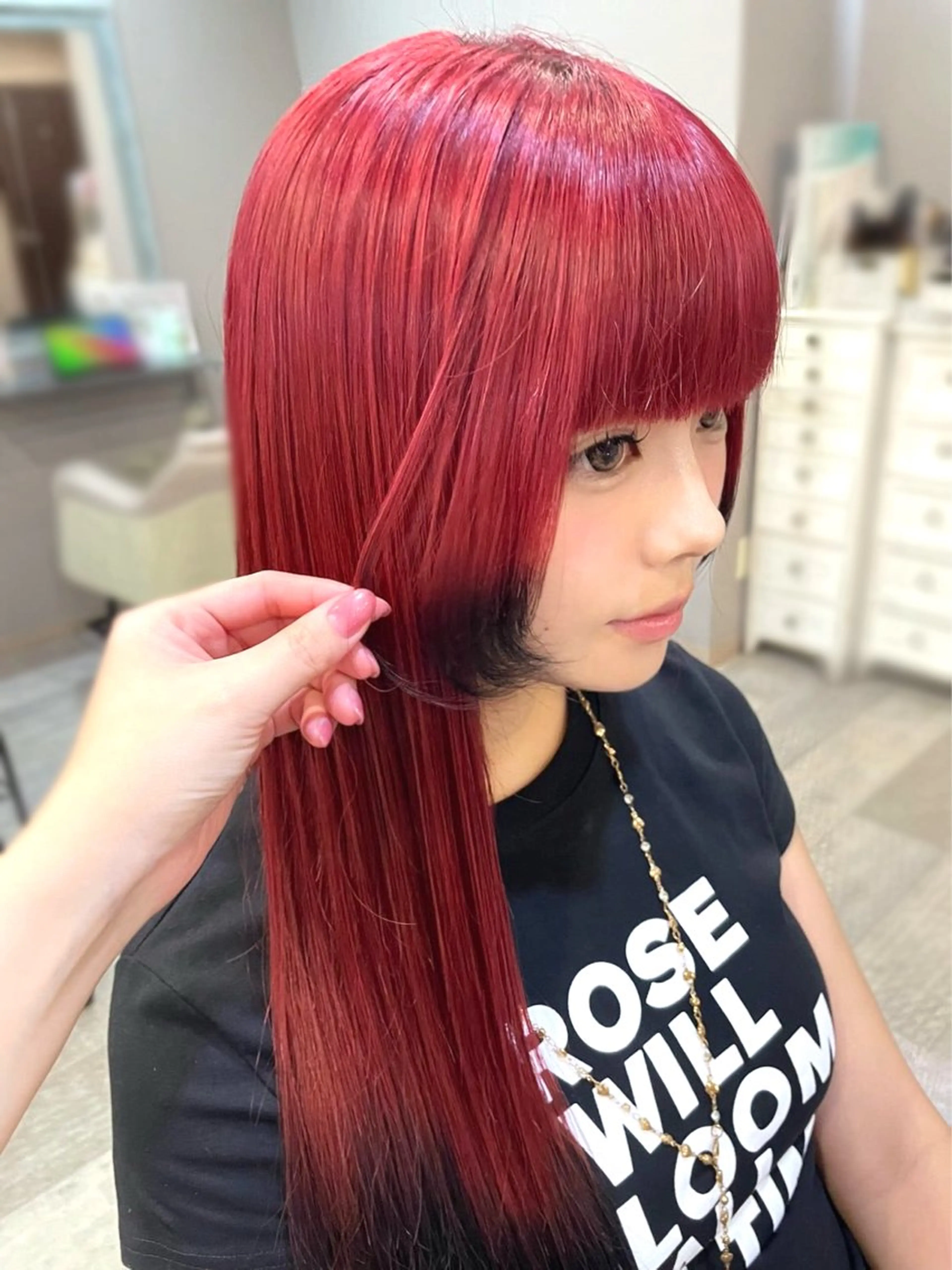 ロング ハイトーン/縮毛矯正 ✨KANAのヘアスタイル