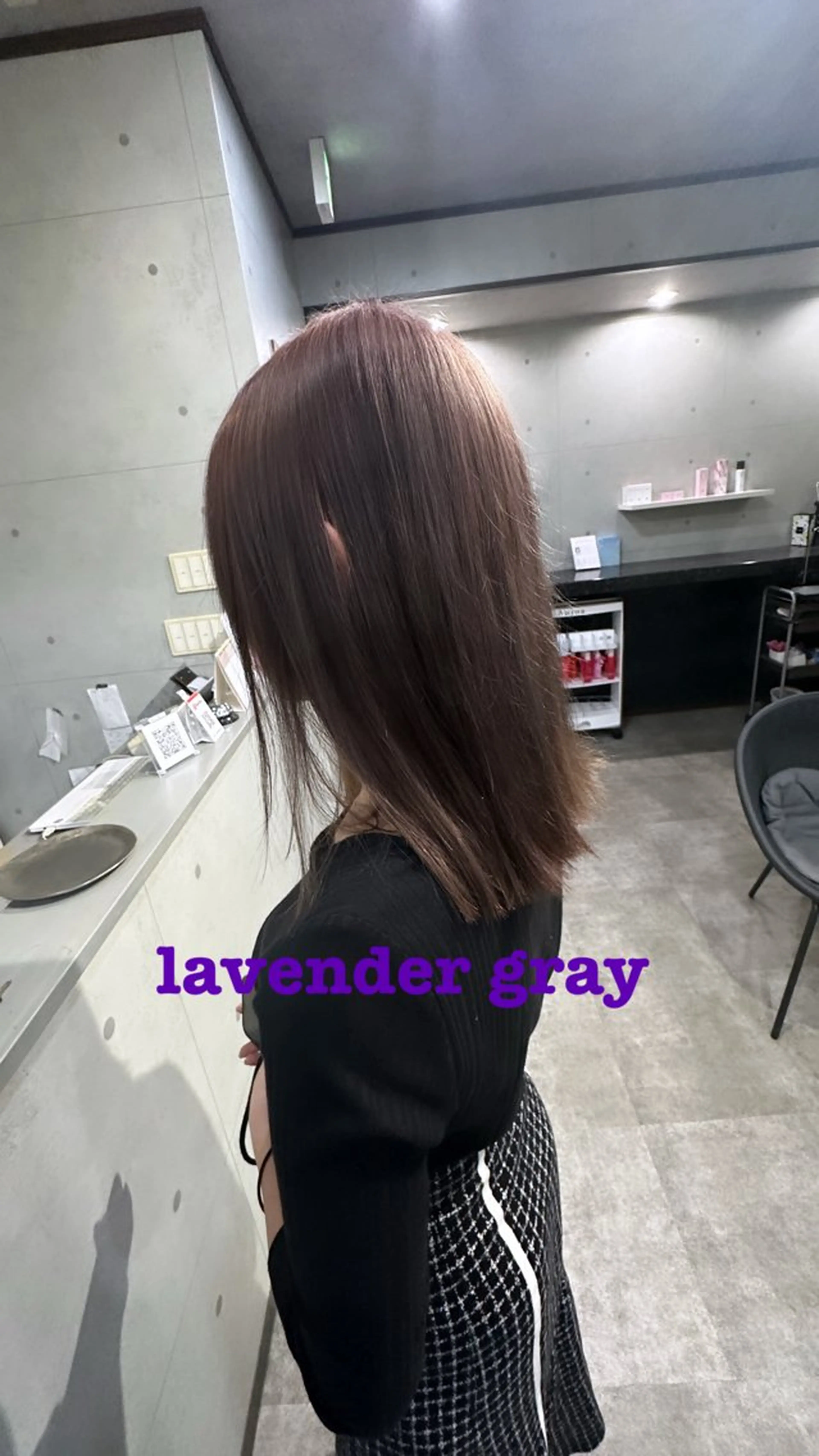 ミディアム 外国人風カラー ハイライト レイヤーカット REVE所属・馬場  麻応のヘアスタイル
