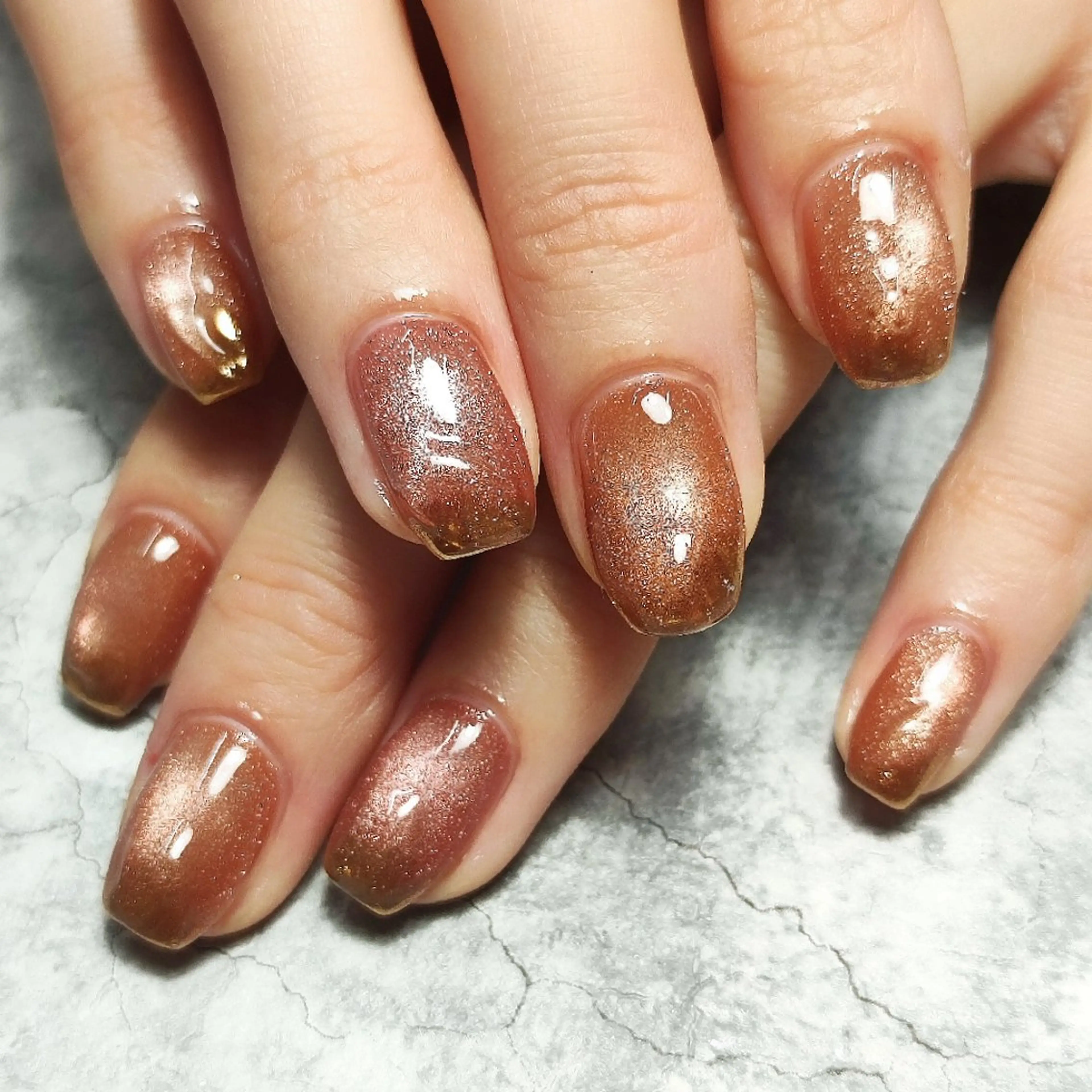 ネイル マグネットネイル ミラーネイル ぷっくりネイル ハンドネイル 個人サロン saltnailのネイルデザイン