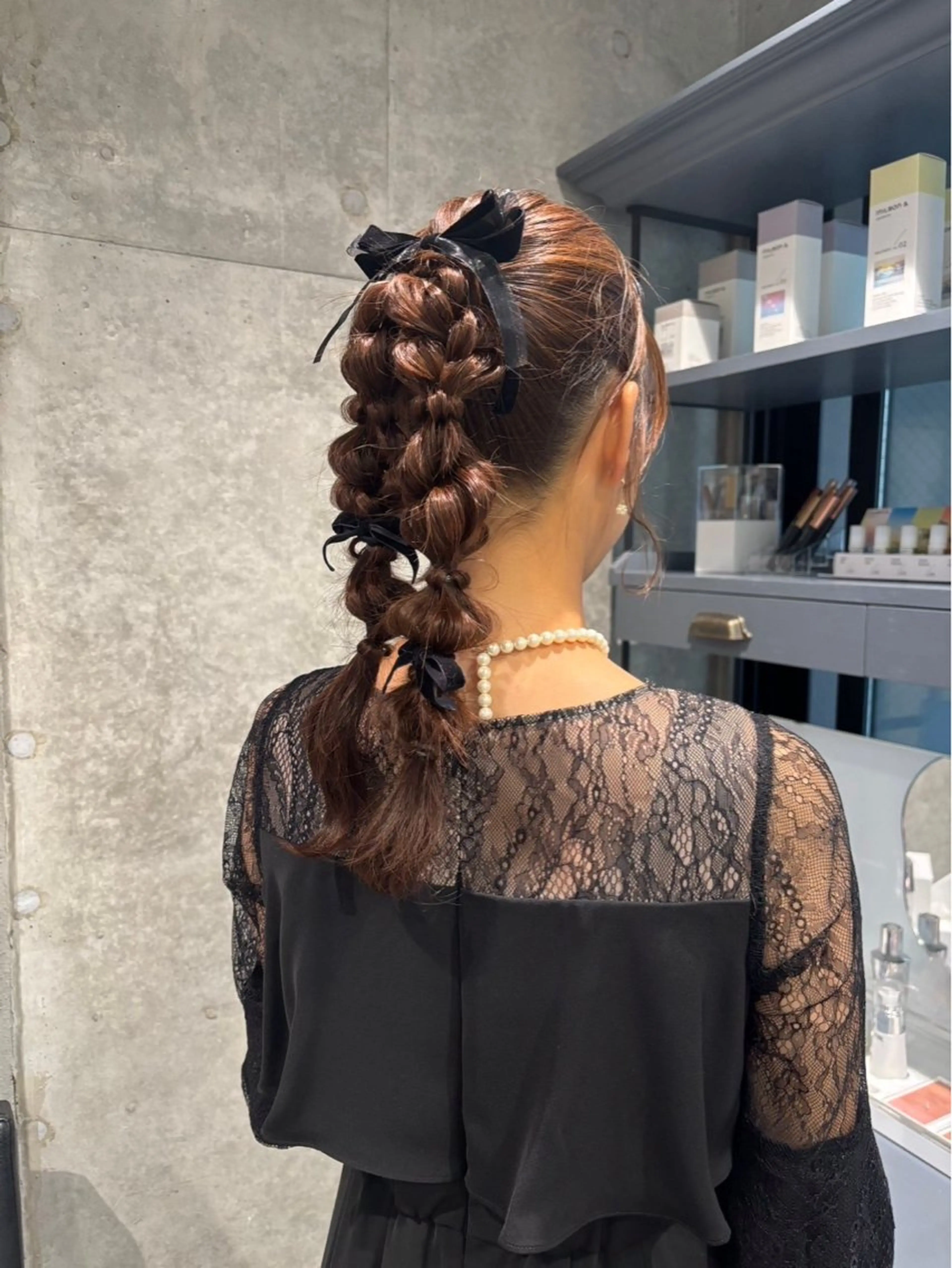 ロング ヘアセット ぱつっとボブ/Wカラ ー/ことこ🍒のヘアスタイル