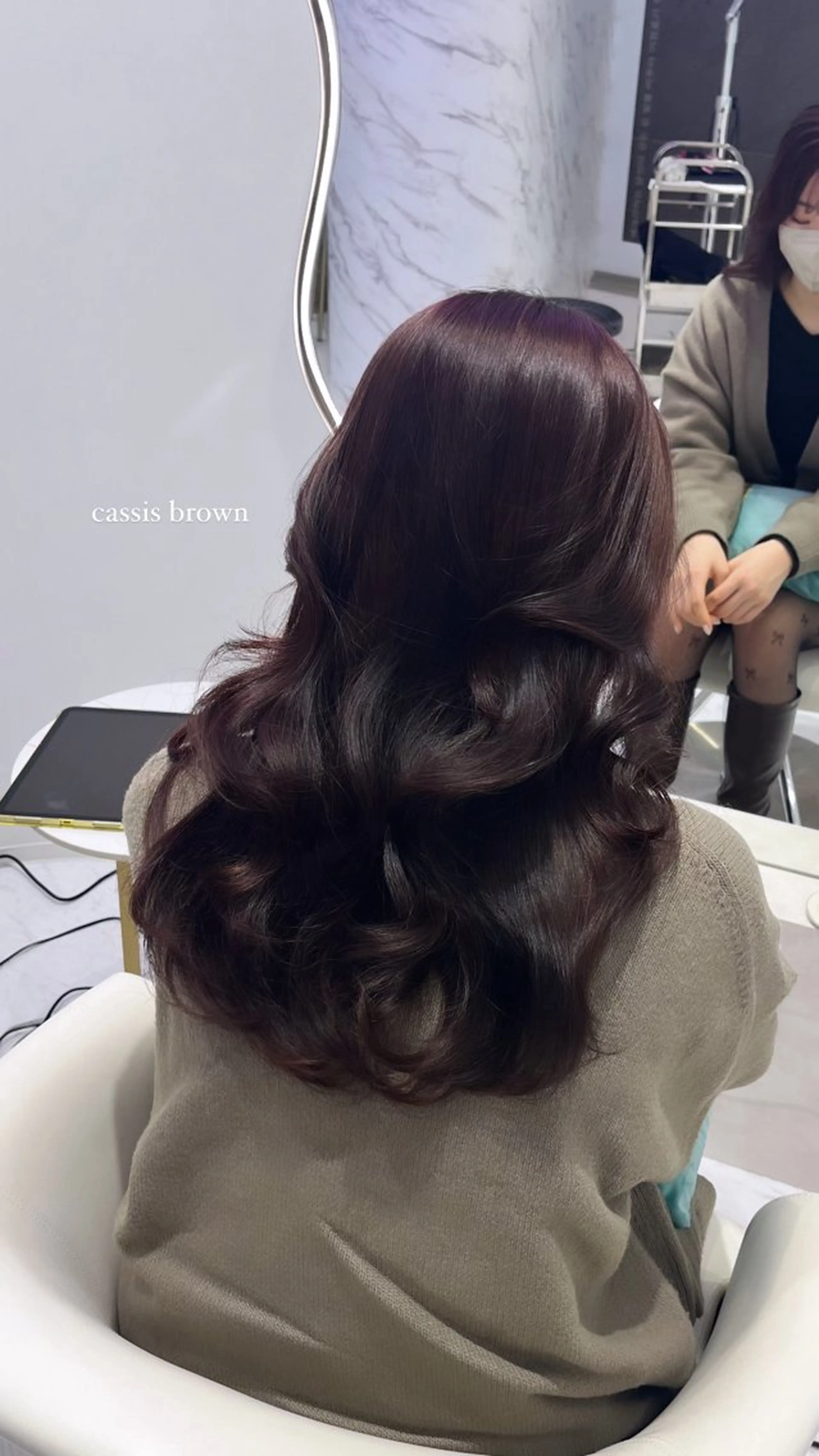 ロング カラー カット ヘアカラー トリートメント 名古屋/透明感カラー /韓国ヘア/高木梨帆のヘアスタイル