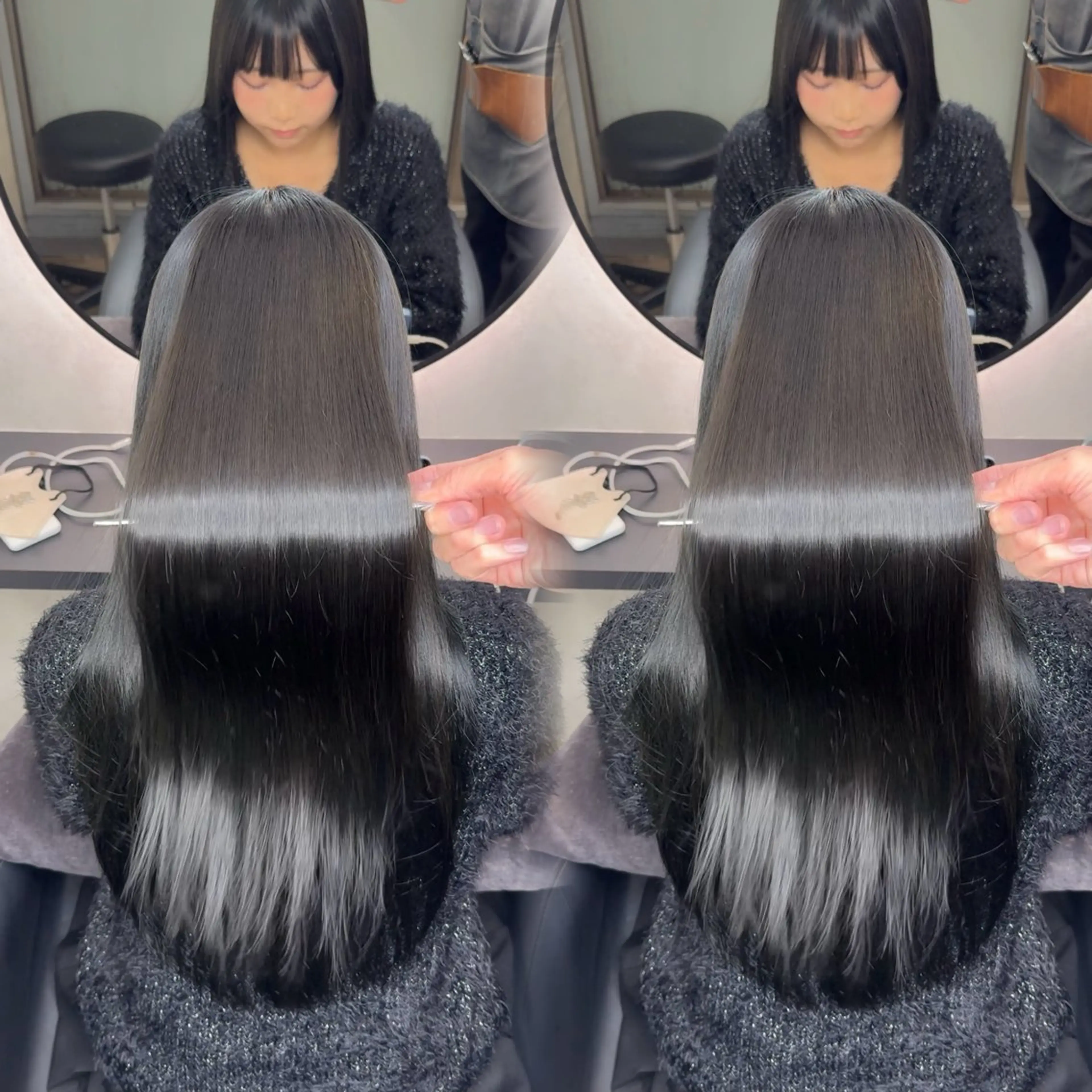 ロング カラー ヘアアレンジ 髪質改善 ロング 縮毛矯正 カット ヘアカラー 縮毛矯正 トリートメント 新宿 /髪質改善/ 縮毛矯正/ヒュウガのヘアスタイル