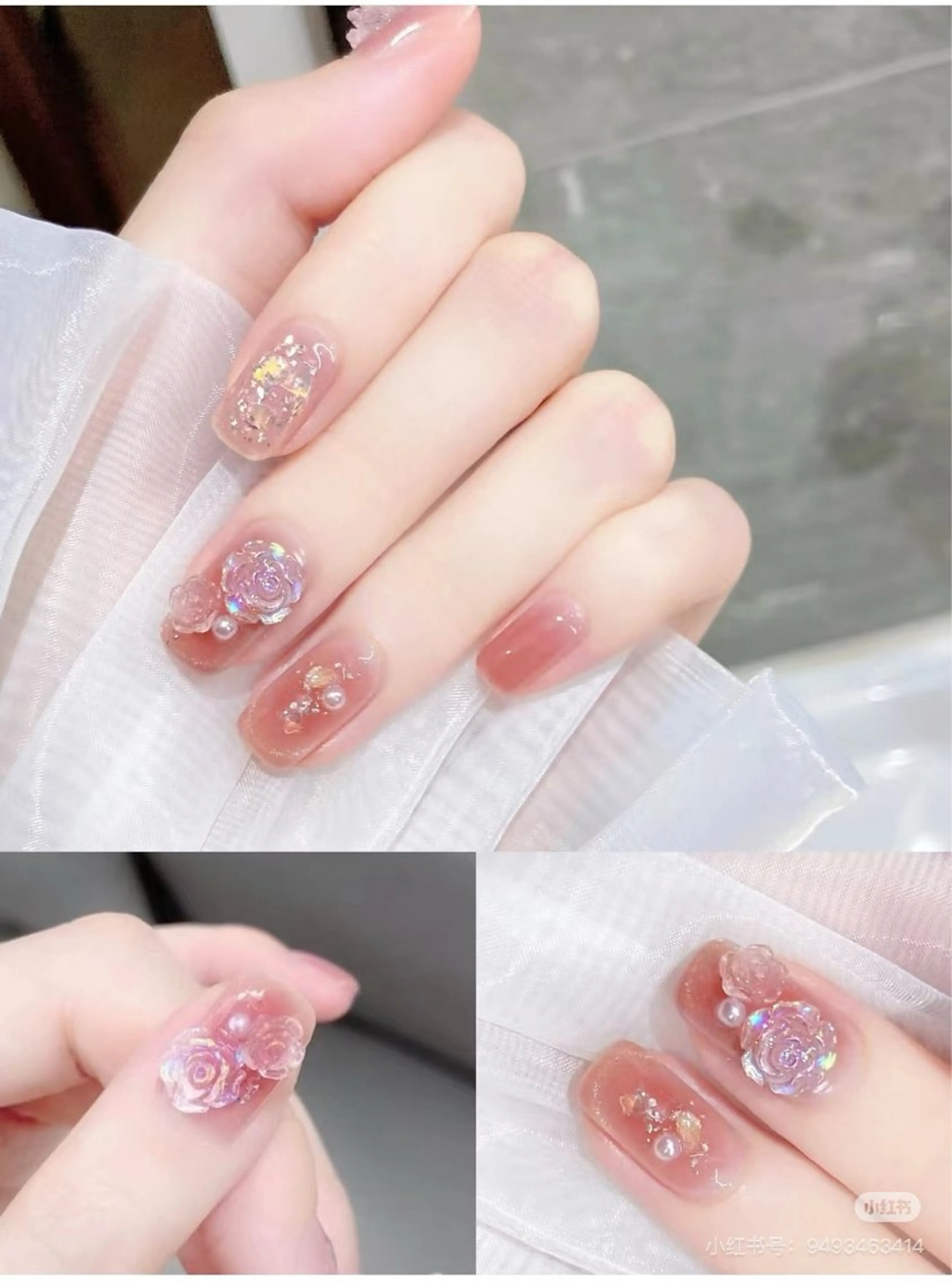 【薔薇🌹パーツつけ放題】（自爪)90Min定額メニュー¥10980→¥6980の写真