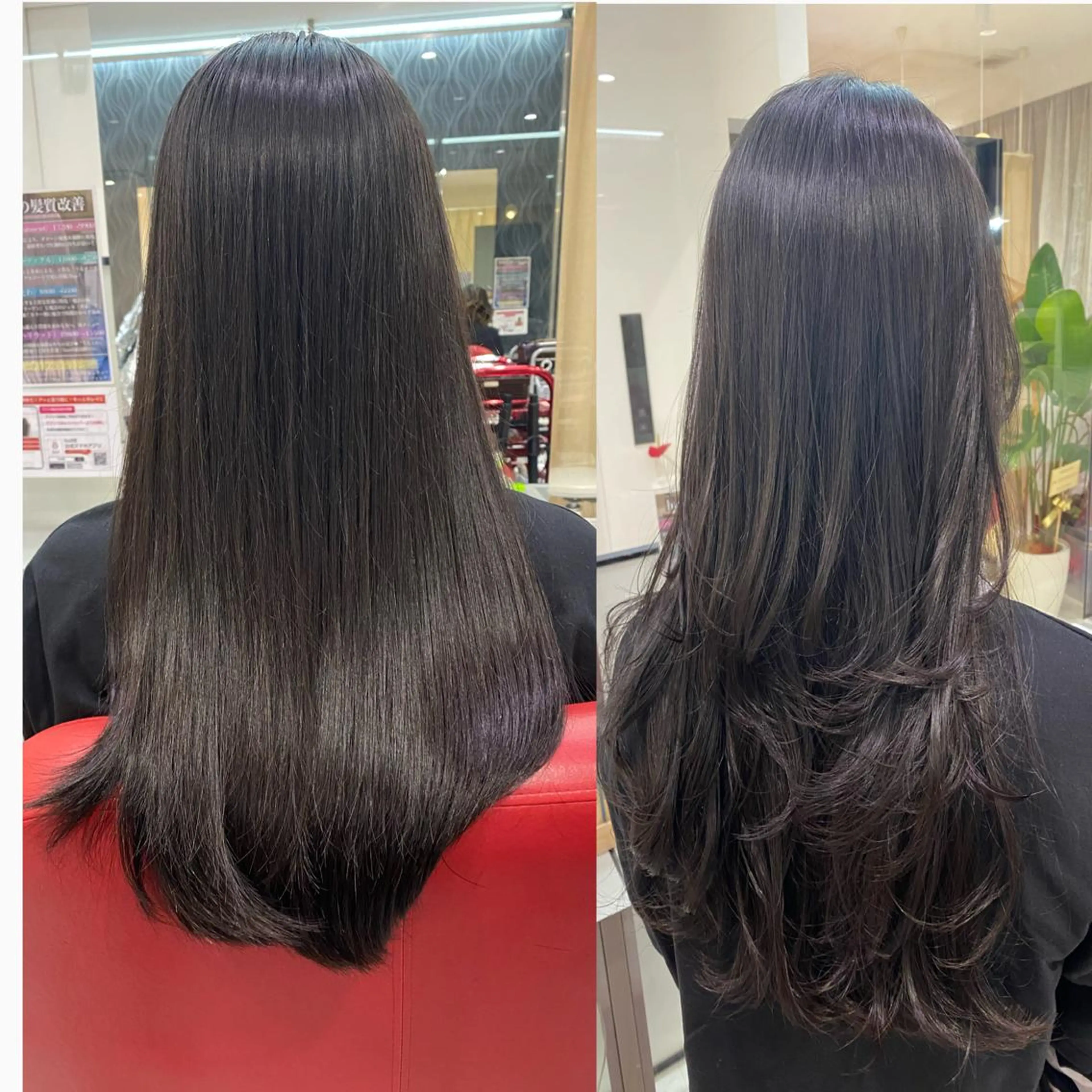 ロング レイヤーカット カット salowin所属・ハイトーンカラー 馬場みなみのヘアスタイル