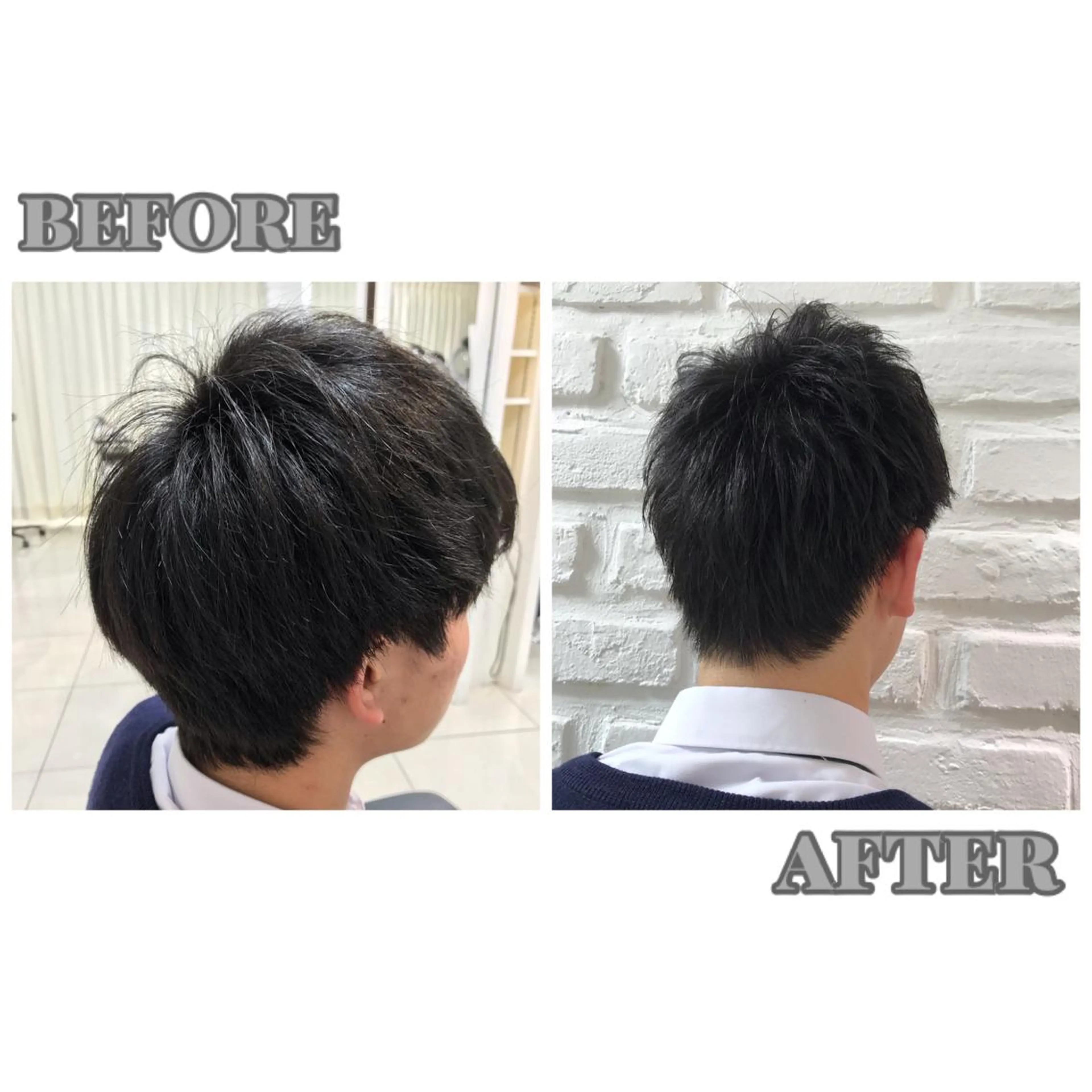 ショート メンズ カット 暖色カラー💜 中山由梨のヘアスタイル