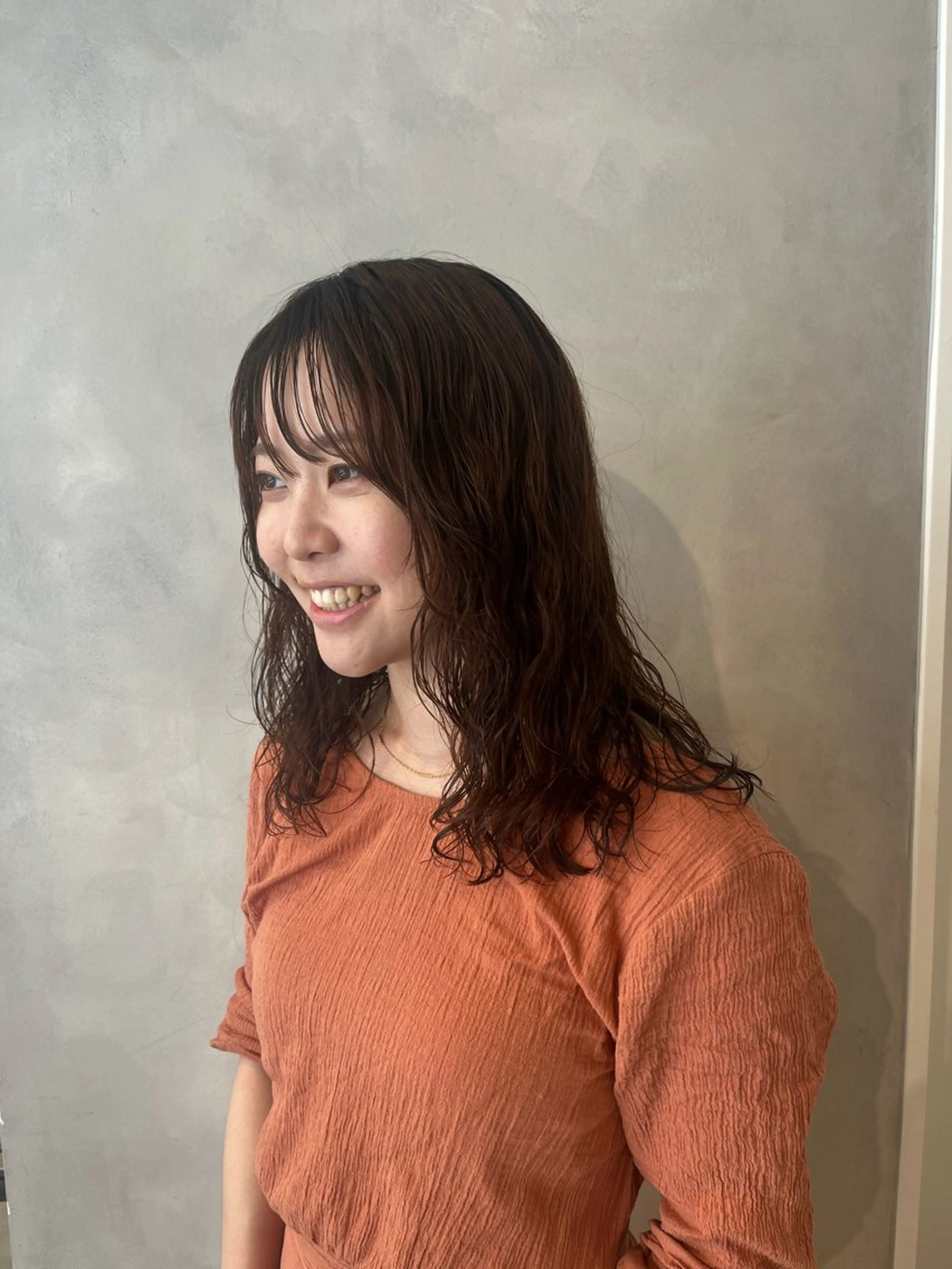 ミディアム カット パーマ トリートメント ボブ/ベージュ/ パーマ🪿近森ゆいのヘアスタイル