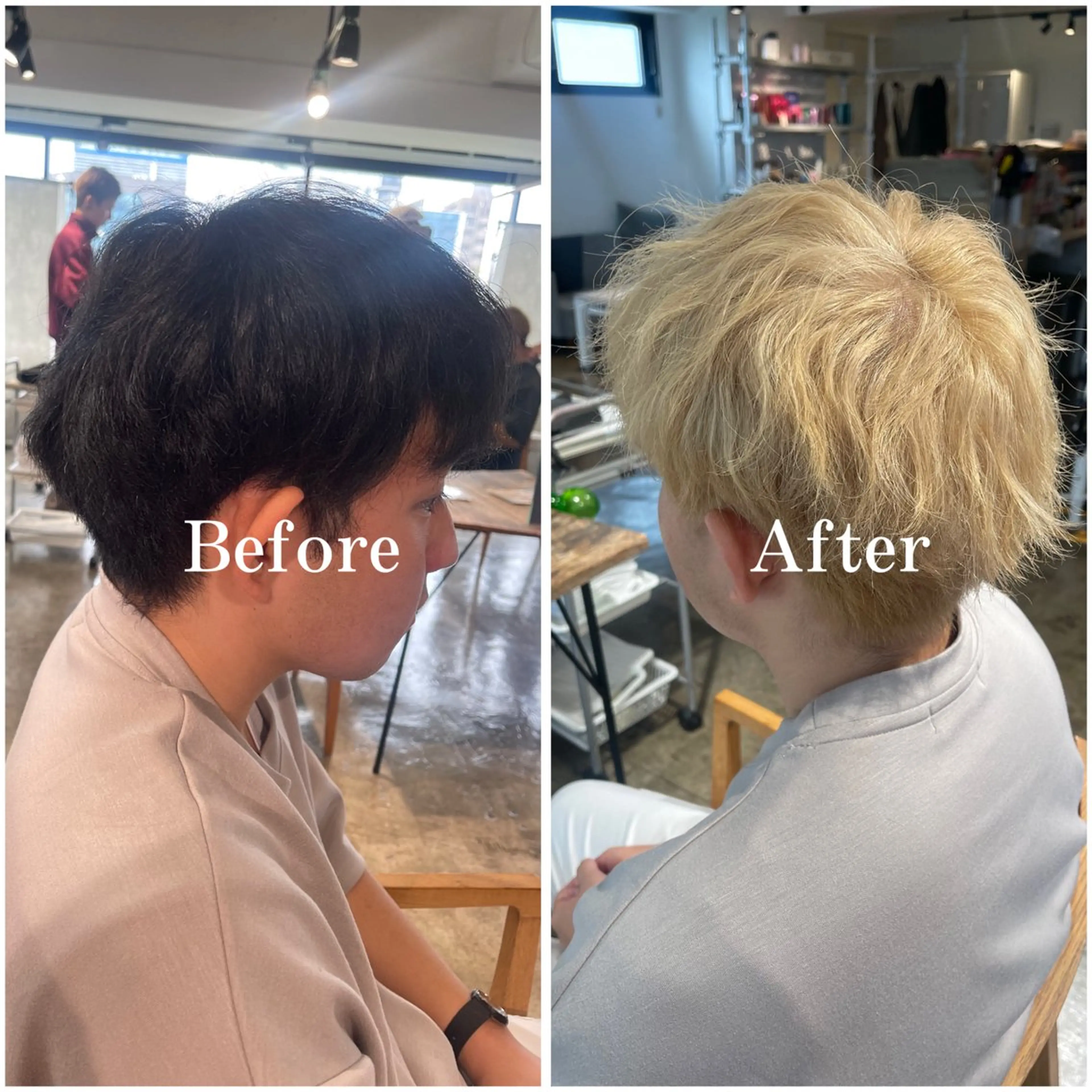 カラー メンズ メンズブリーチ メンズハイトーン ブリーチ デザインカラー ハイトーンカラー ヘアカラー ムラ修正/ ハイトーン💖Riaのヘアスタイル