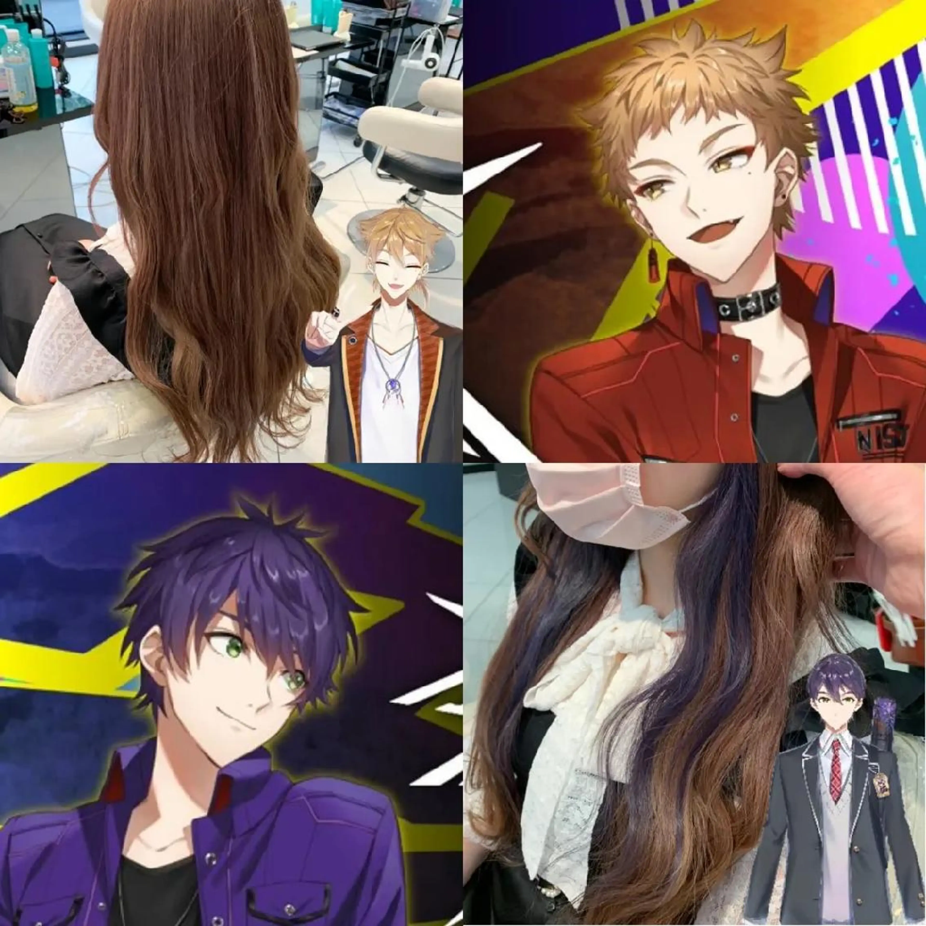 セミロング カラー ヘアカラー あらげ 🌈推しカラー🌈ᵕのヘアスタイル