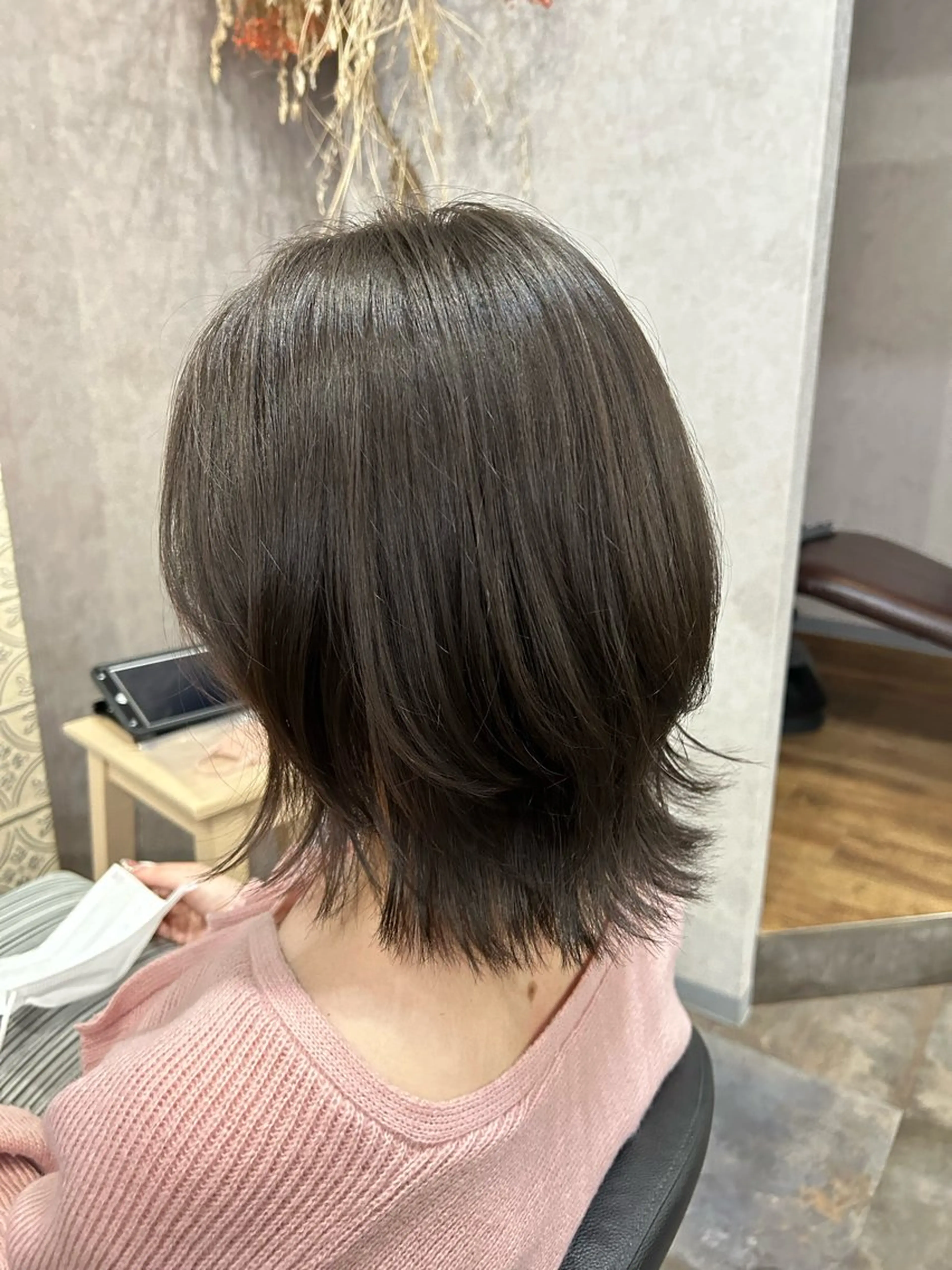 ミディアム ボブレイヤー ボブ レイヤーカット giniro所属・giniro ホソミのヘアスタイル