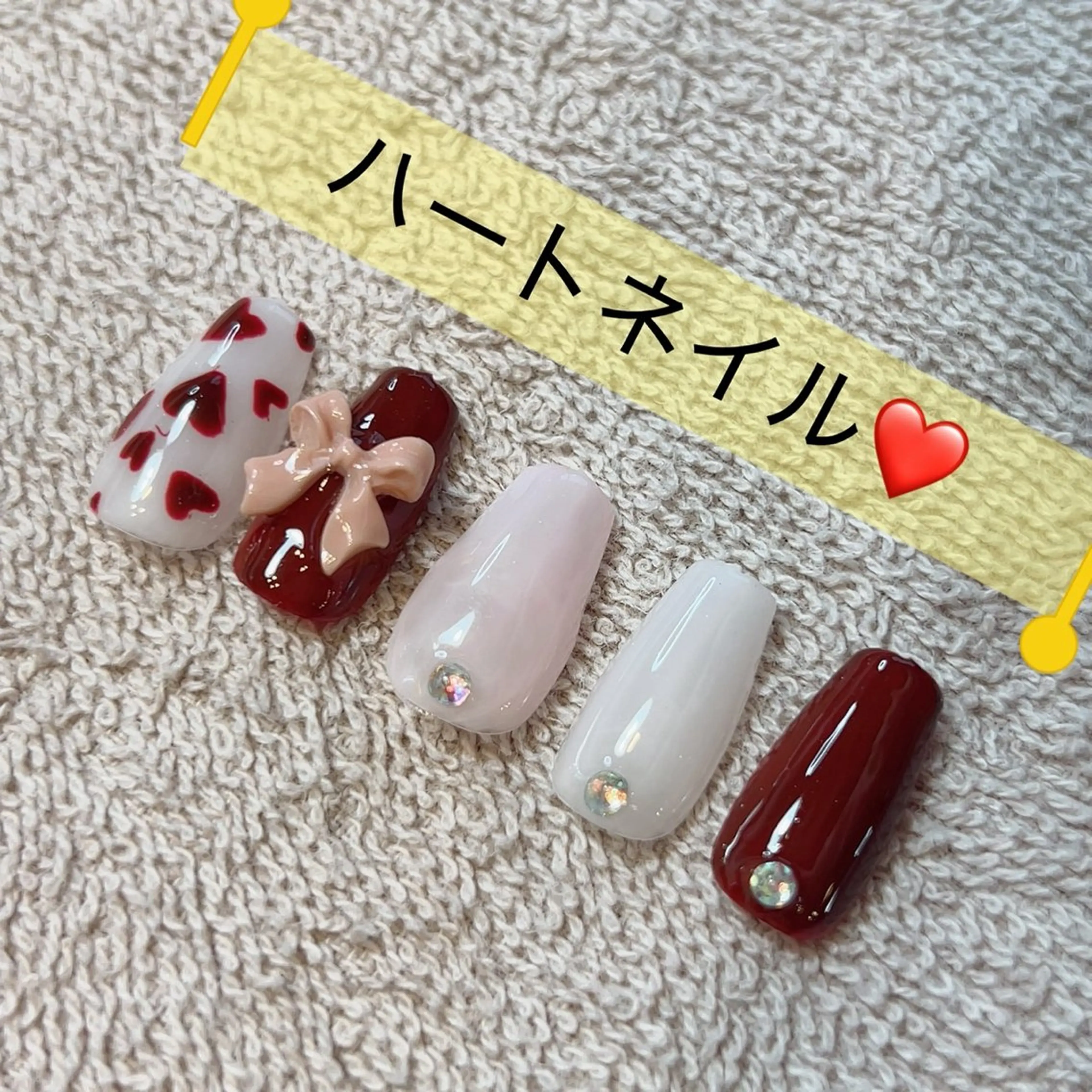 ハンド定額ネイル⭕️カラー変更/配置変更無料✨【オフ無料/パラジェル使用】の写真