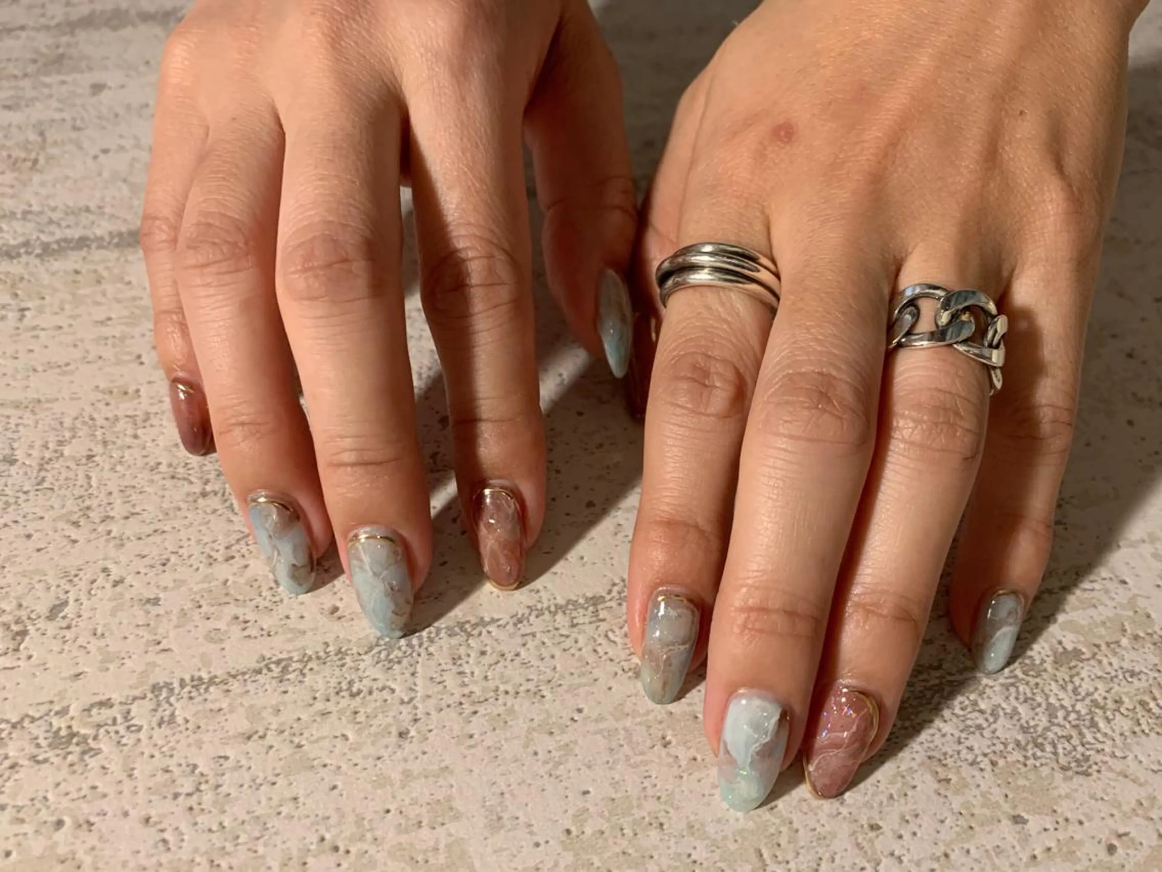 ネイル 大理石ネイル(マーブル) ネイリスト EMIのネイルデザイン