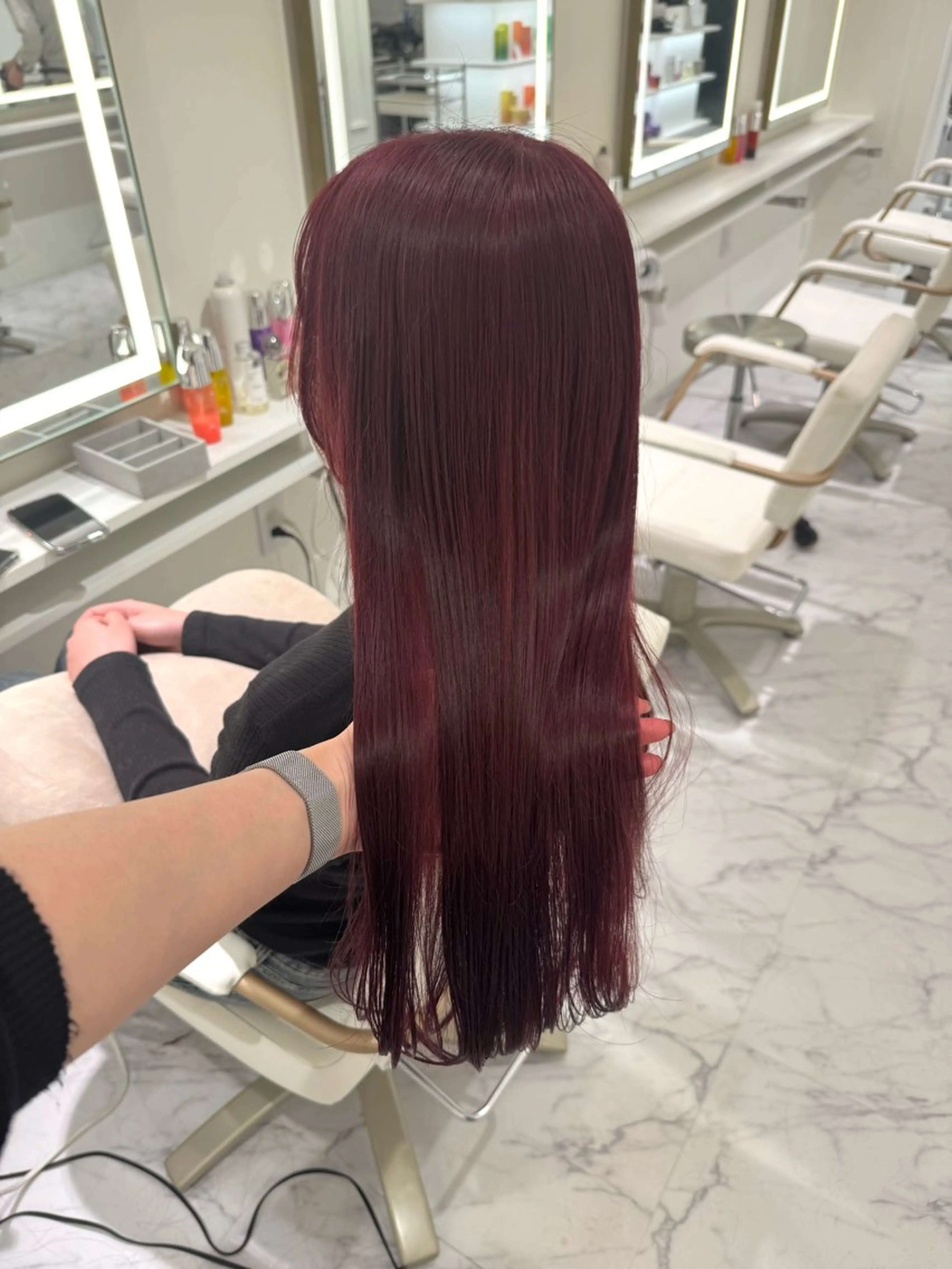 ロング カラー ヘアカラー トリートメント ParveMix🍀 藤原愛未のヘアスタイル