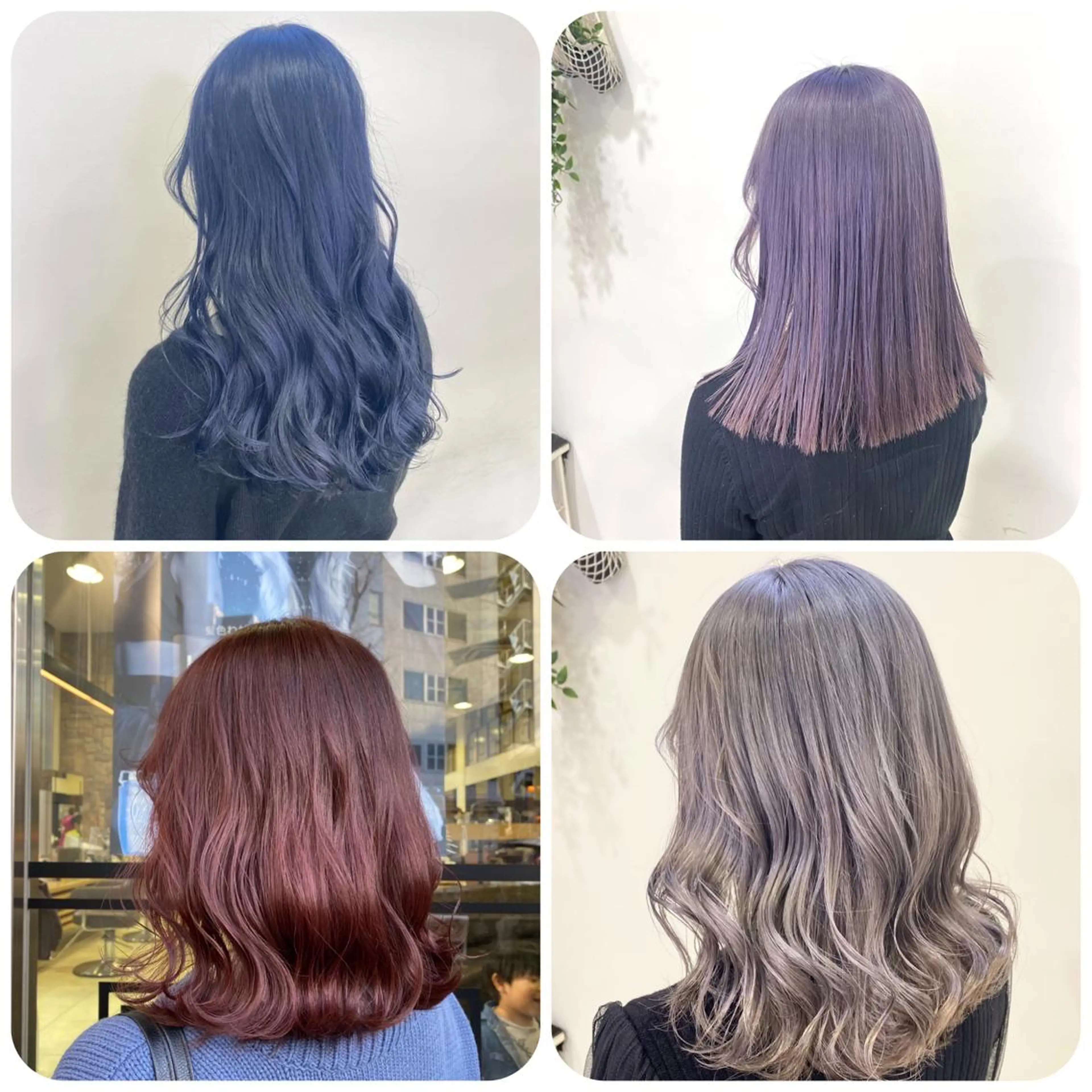 セミロング カラー ヘアカラー ホットペッパー に移行中【かな】のヘアスタイル