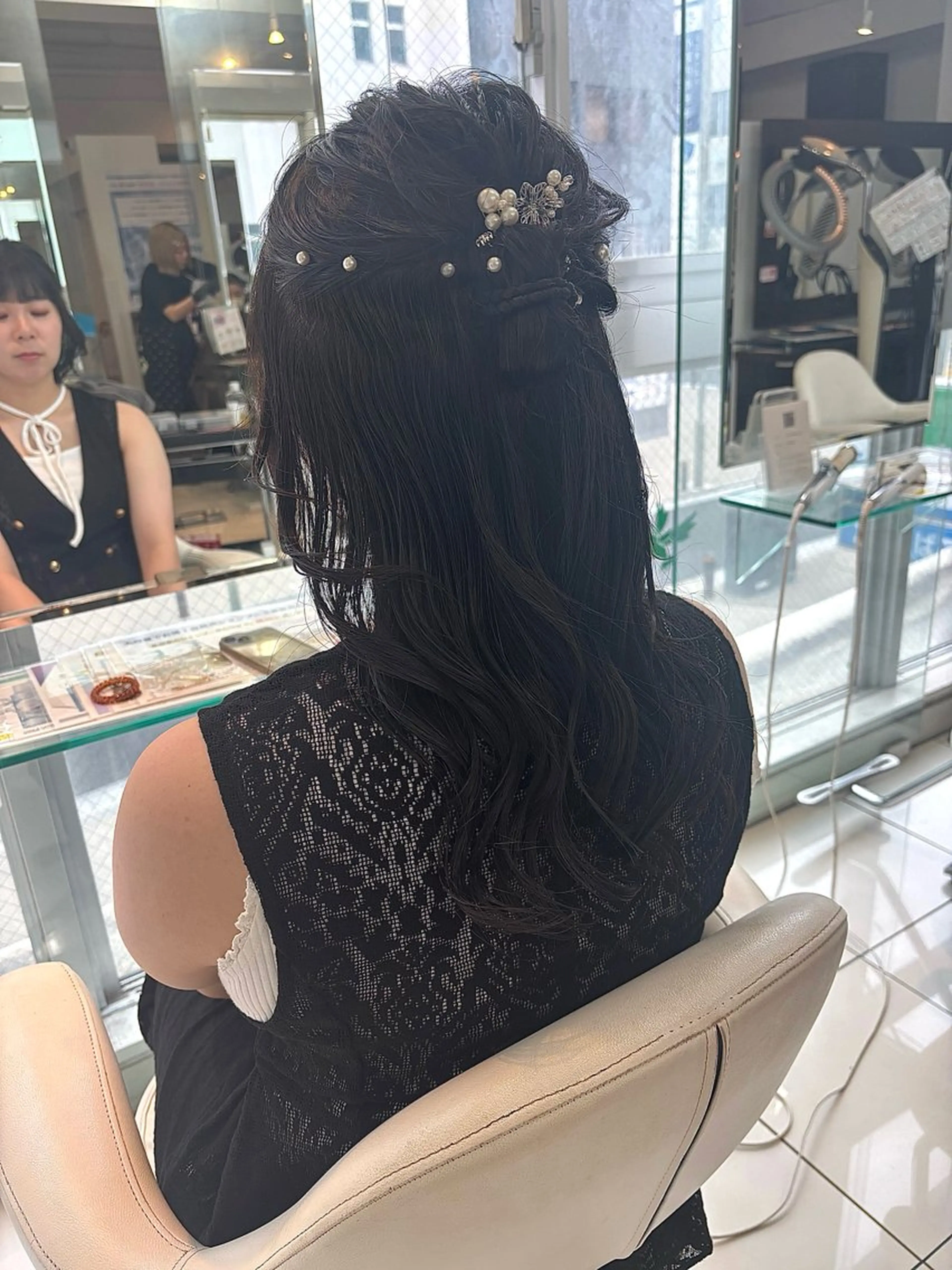 《毎日可愛い♡》ガーリーゆるお団子&ハーフアップアレンジ¥3000🎗️⭐️⭐️の写真