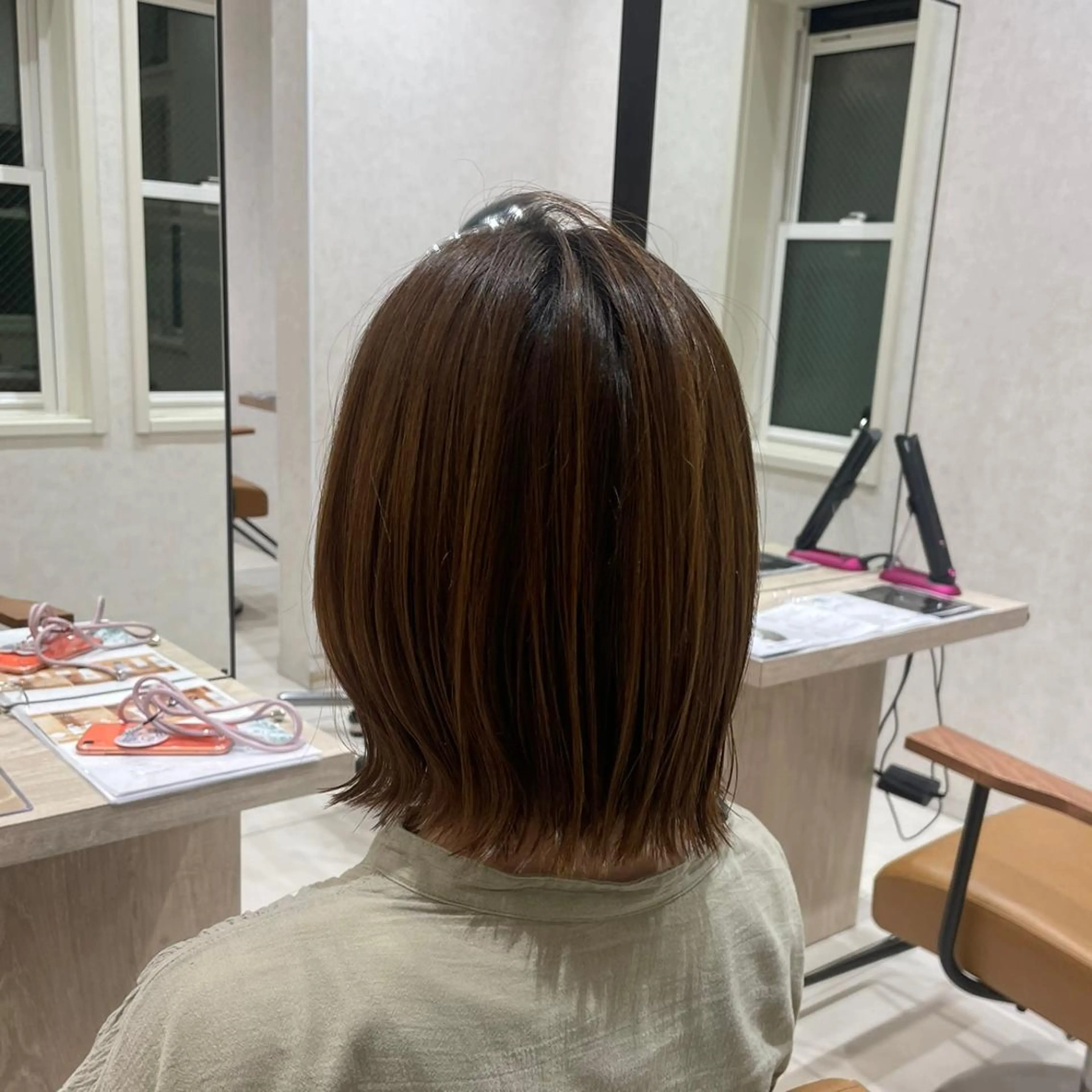 ショート ボブ 外ハネヘア 海老名で韓国風 HANA🌷のヘアスタイル