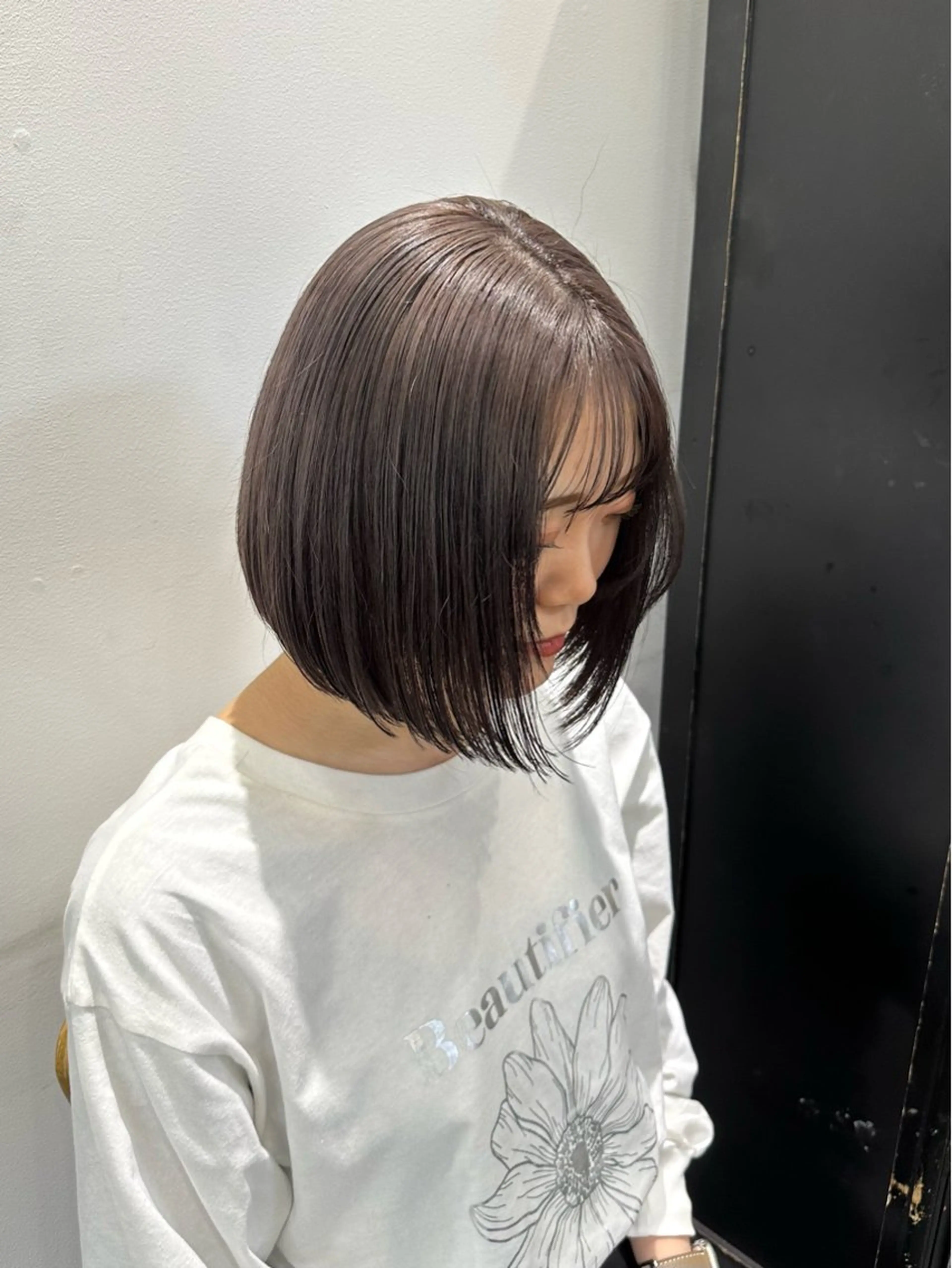ミディアム カラー ブリーチ 透明感カラー グレージュ ヘアカラー トリートメント REAL 心斎橋所属・ブリーチ/ベージュ /ピンク🦋ナツミのヘアスタイル