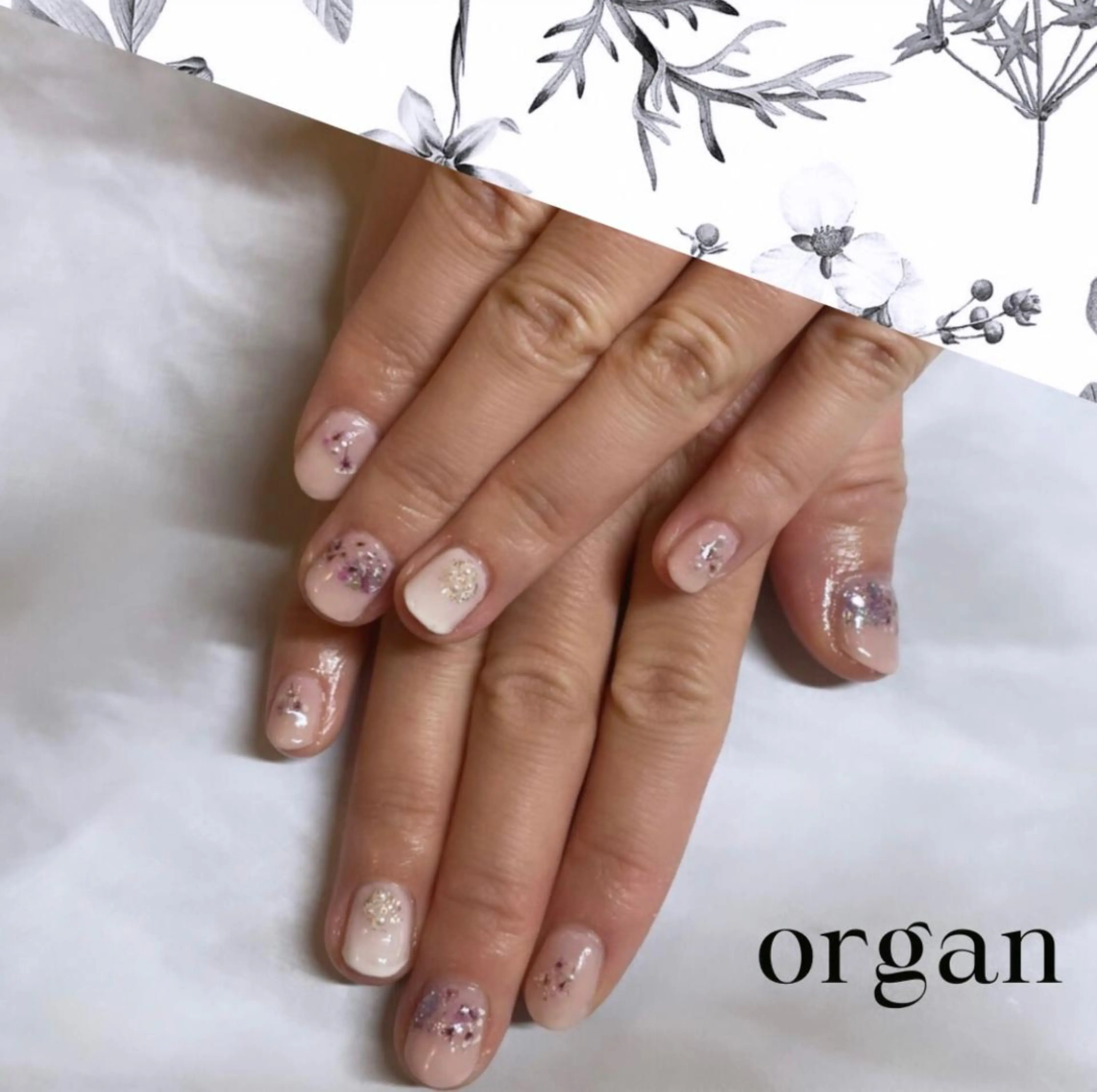 ネイル フラワーネイル ハンドネイル ハンドケア 【ＯＲＧＡＮ】 nailのネイルデザイン