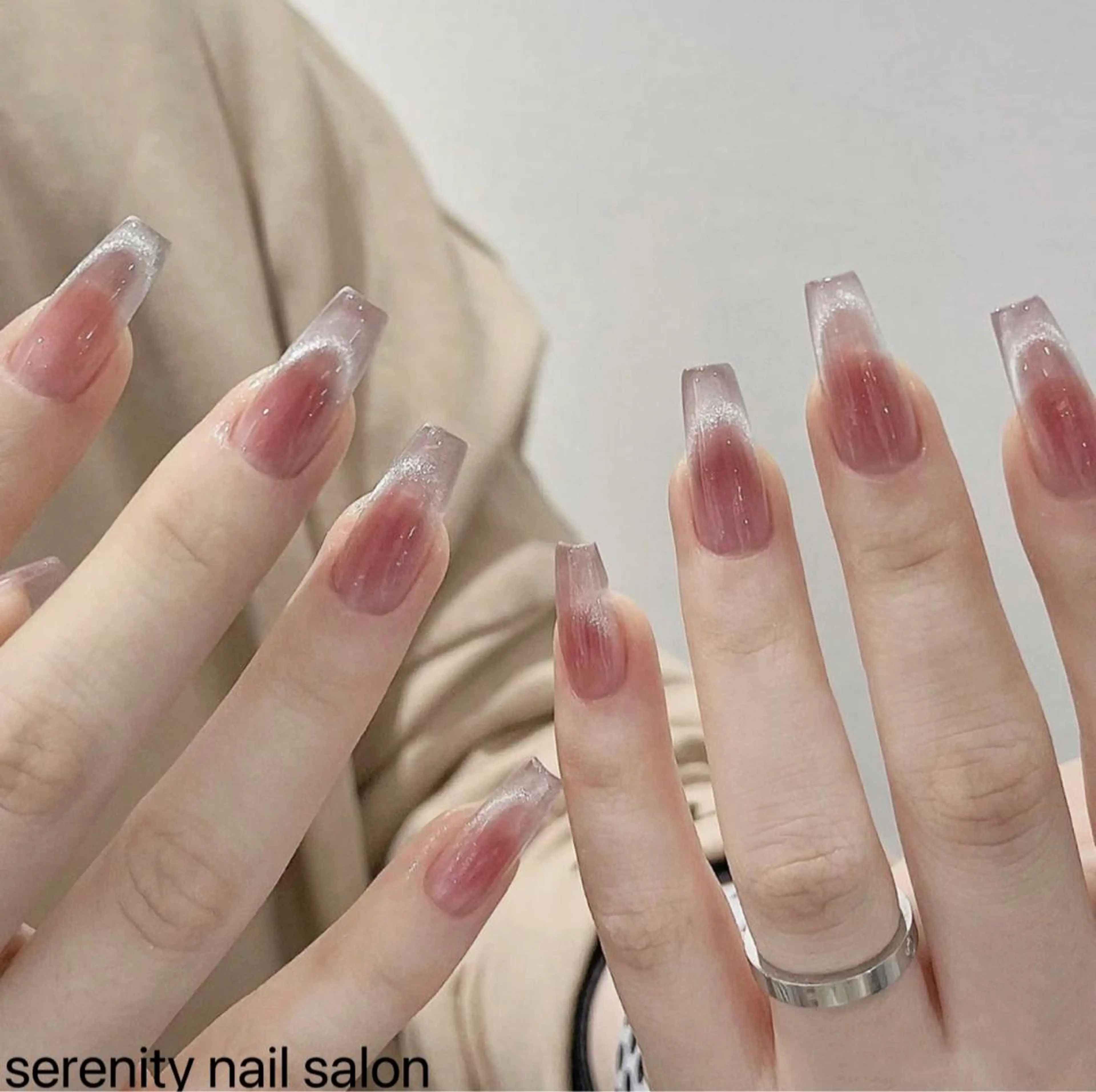 ネイル ハンドネイル ハンドケア ✨Serenity ワンホンネイルのネイルデザイン