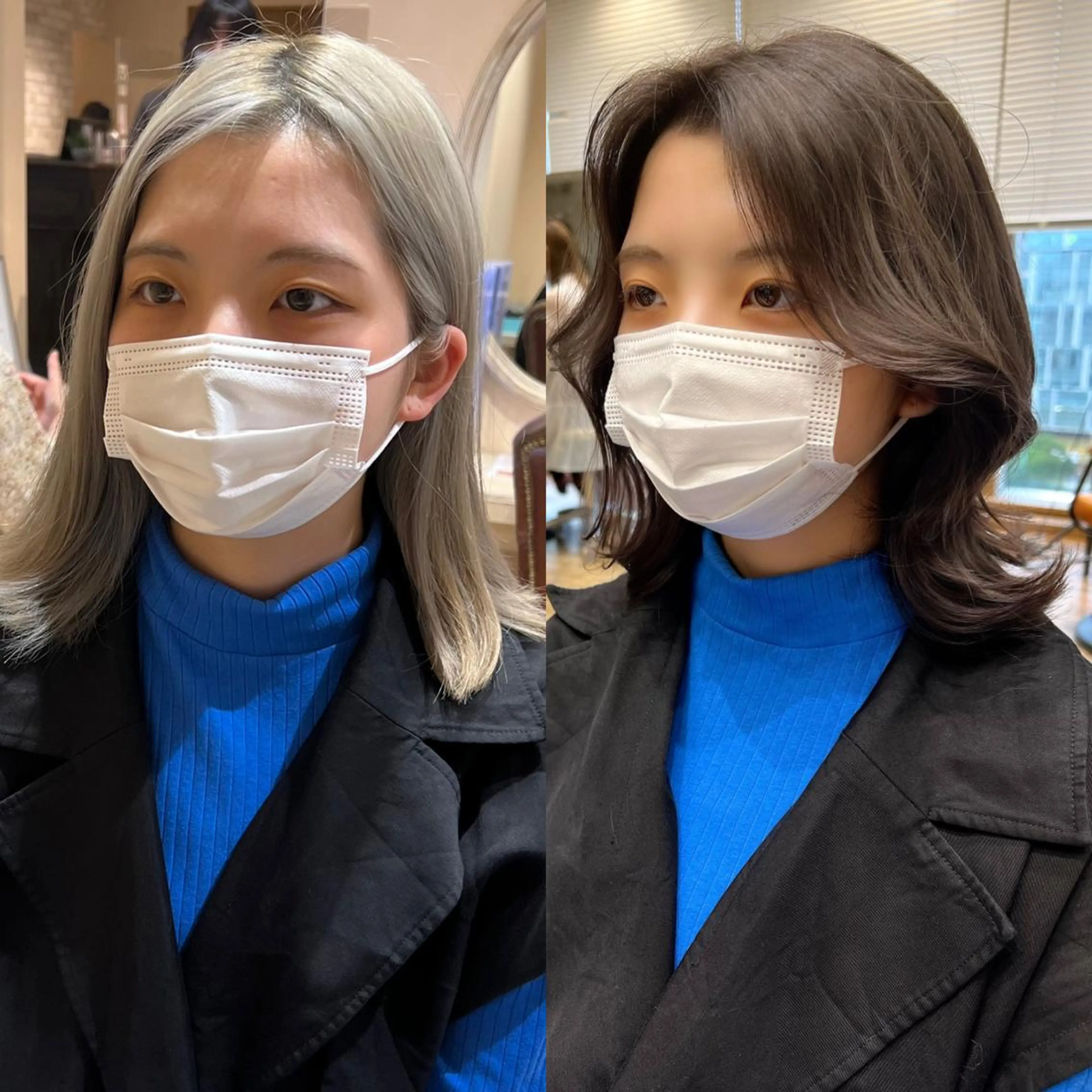 ミディアム カラー パーマ ヘアアレンジ イルミナカラー 髪質改善 韓国風ヘア トリートメント ストレートパーマ カット ヘアカラー トリートメント ヘアセット 日本一の小顔カット/ ボブ/顔周り/韓国のヘアスタイル