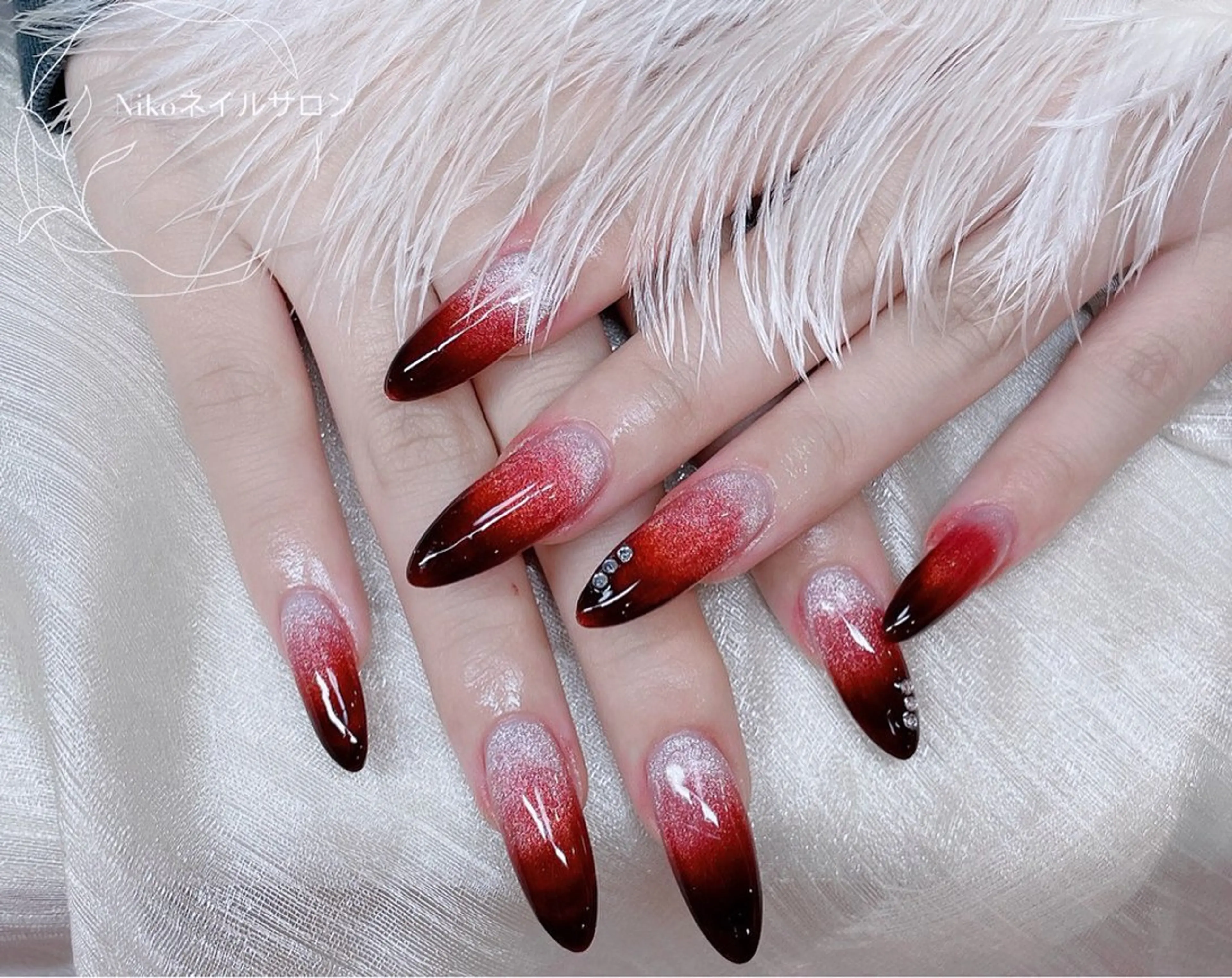 ネイル 長さ出し フットネイル フレンチネイル ジェルネイル 韓国ネイル Niko nailサロンのネイルデザイン