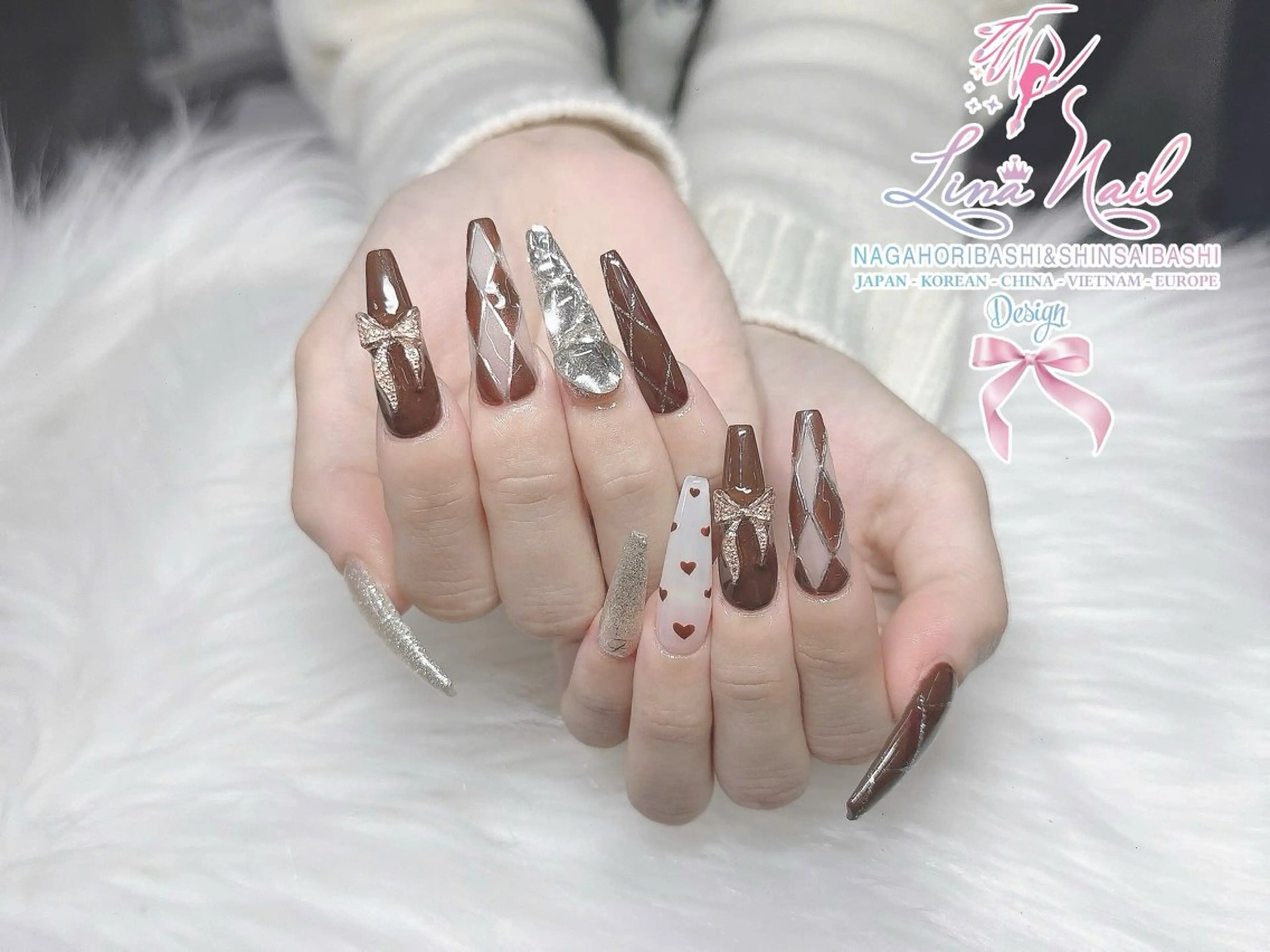 ネイル 冬ネイル クリスマス リナネイル 長堀橋店／東心斎橋店のネイルデザイン