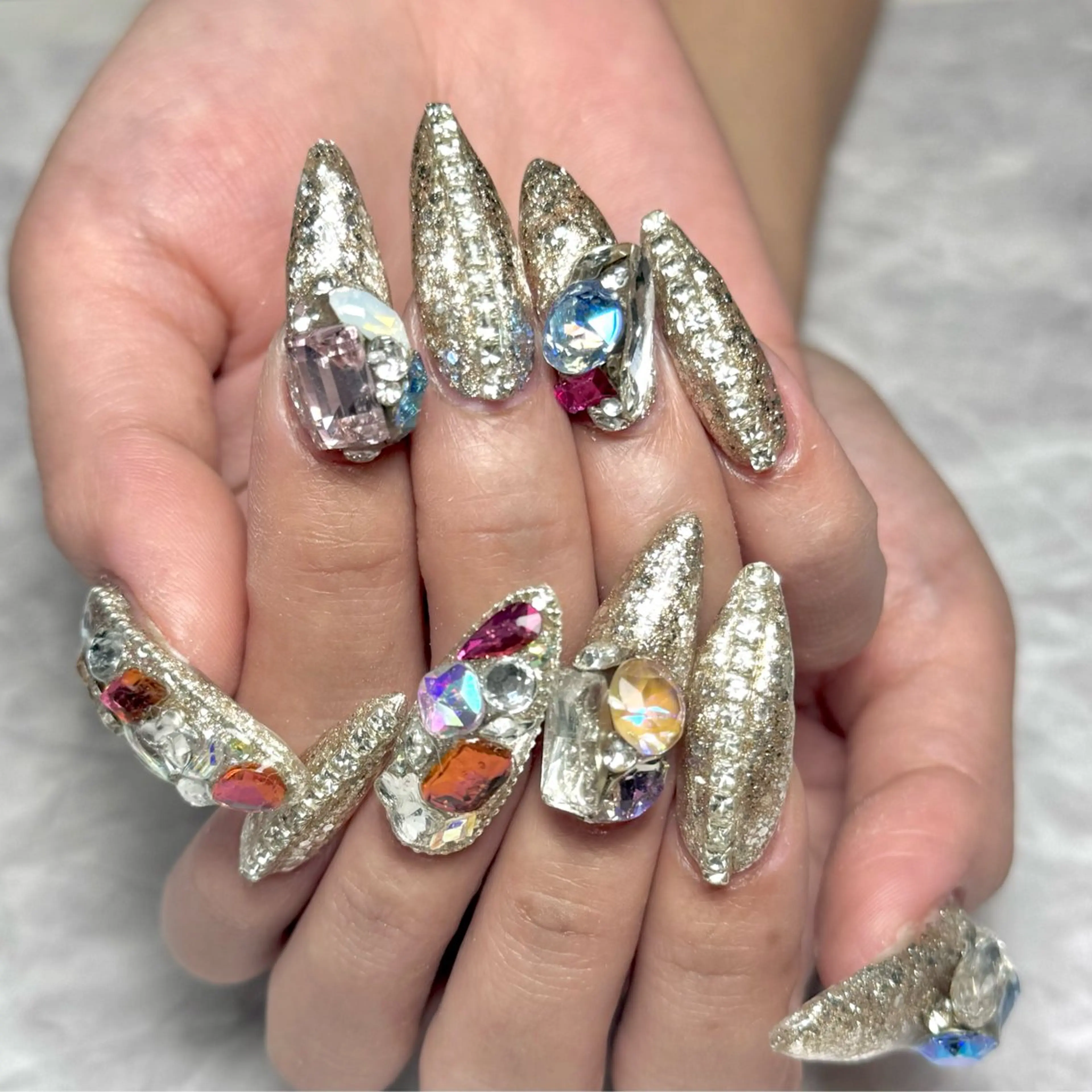 ネイル キラキラネイル ラメ(グリッター) 夏ネイル ハンドネイル Nail Salon Lillion【リリオン】所属・lillion karenのネイルデザイン