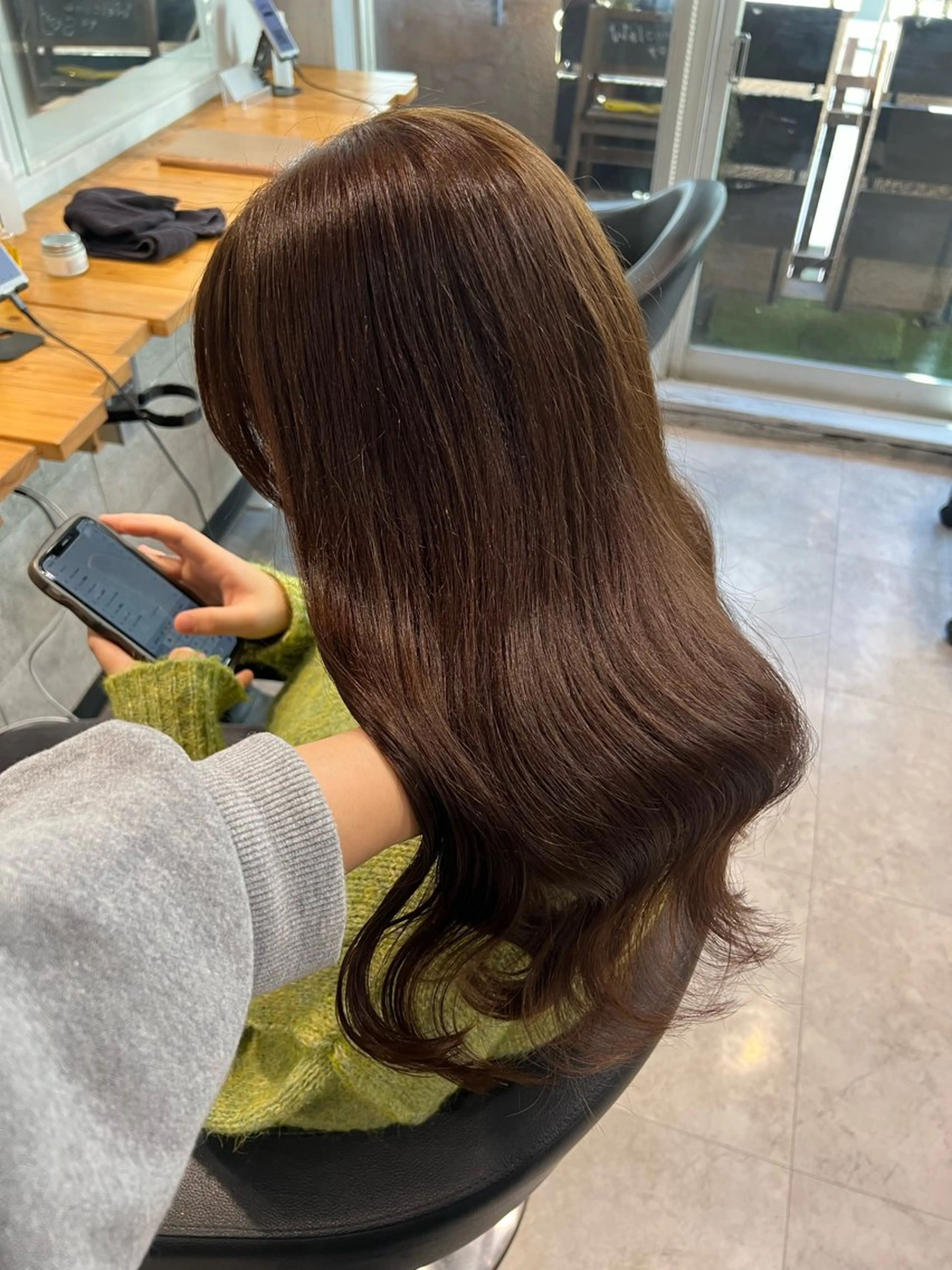 ロング ヘアカラー トリートメント NANAMI🩵 大人可愛い韓国ヘアのヘアスタイル