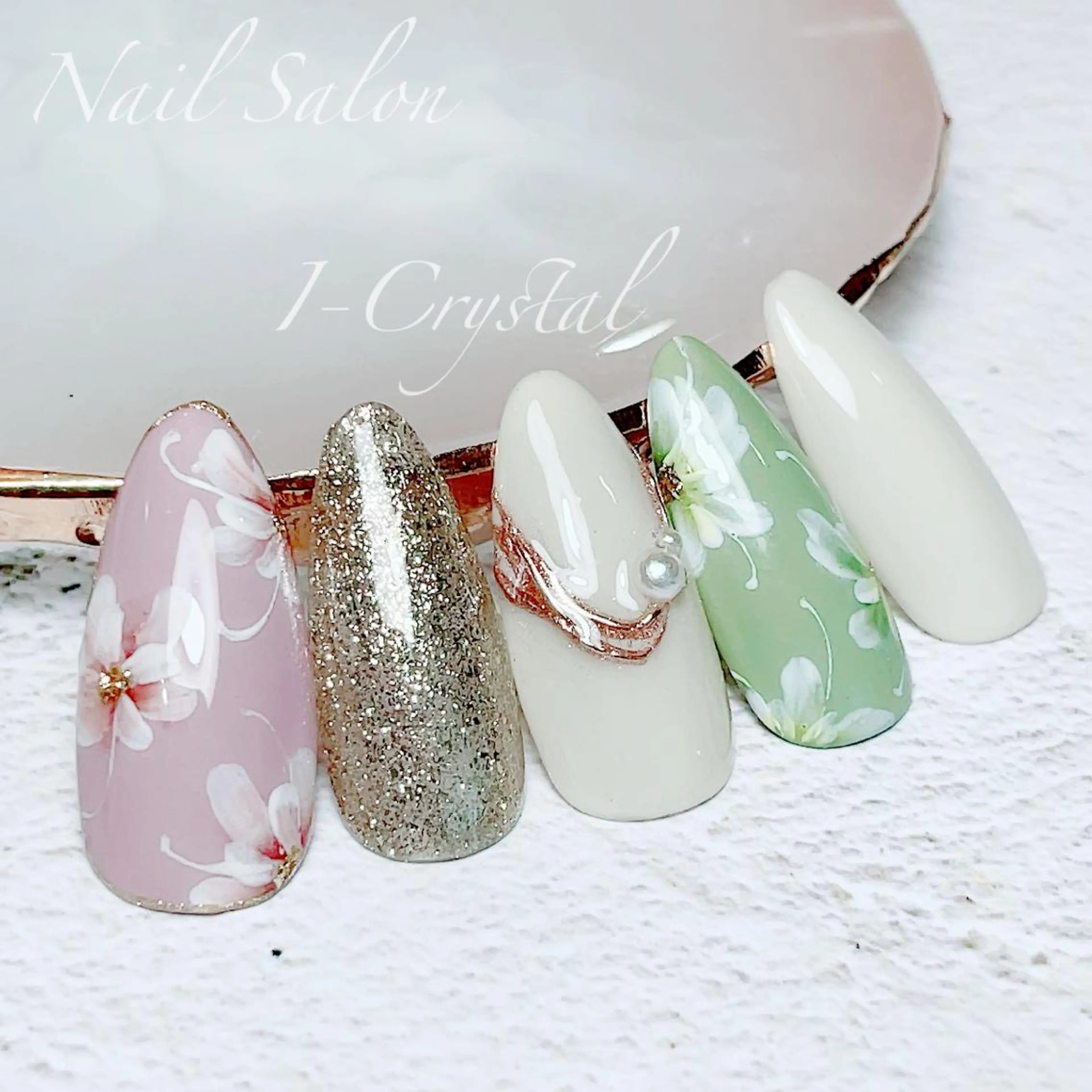 ネイル フラワーネイル 春ネイル NailSalon  I-Crystal所属・中村 郁美のネイルデザイン