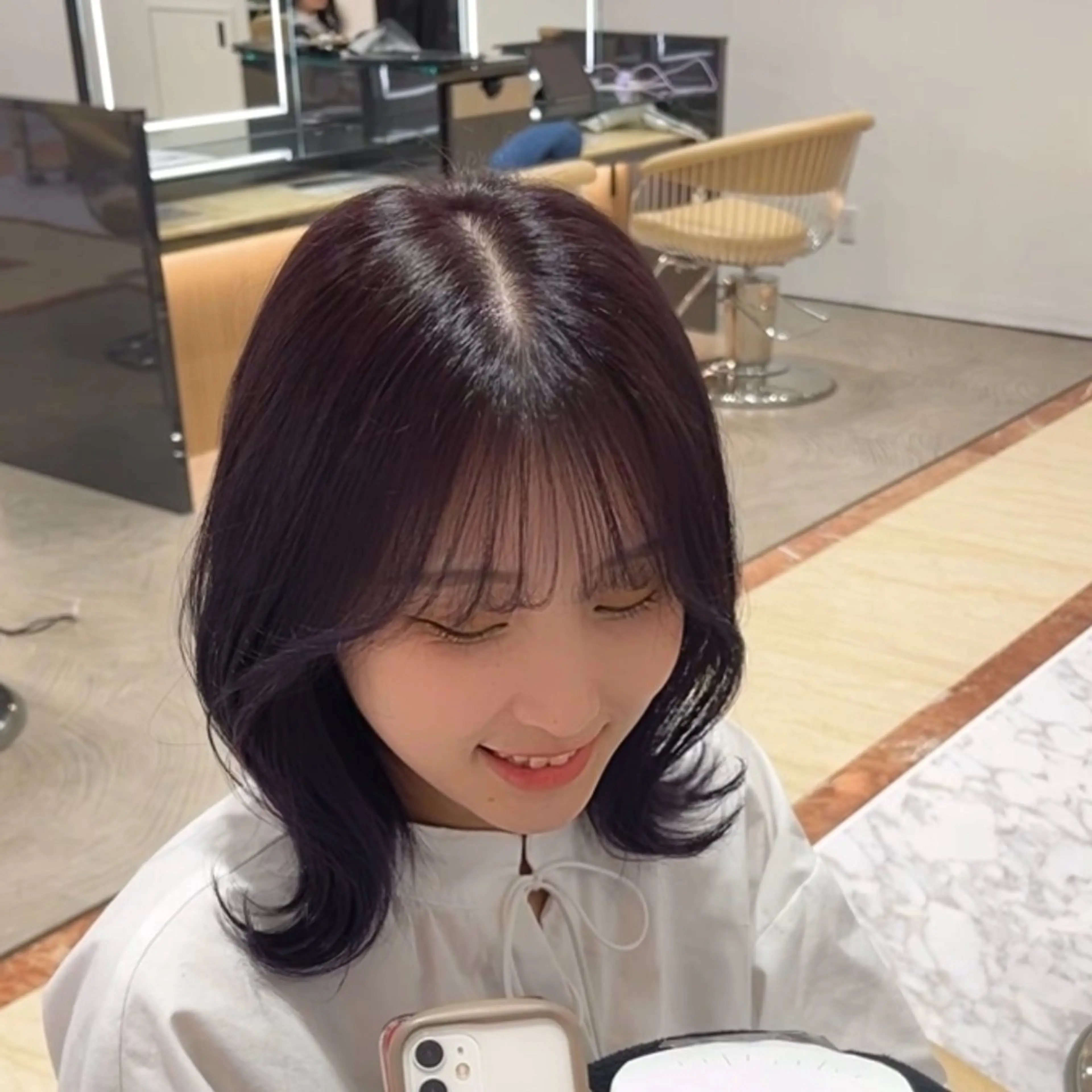 ミディアム カットモデル/ 透明感ヘア/成瀬裕介のヘアスタイル