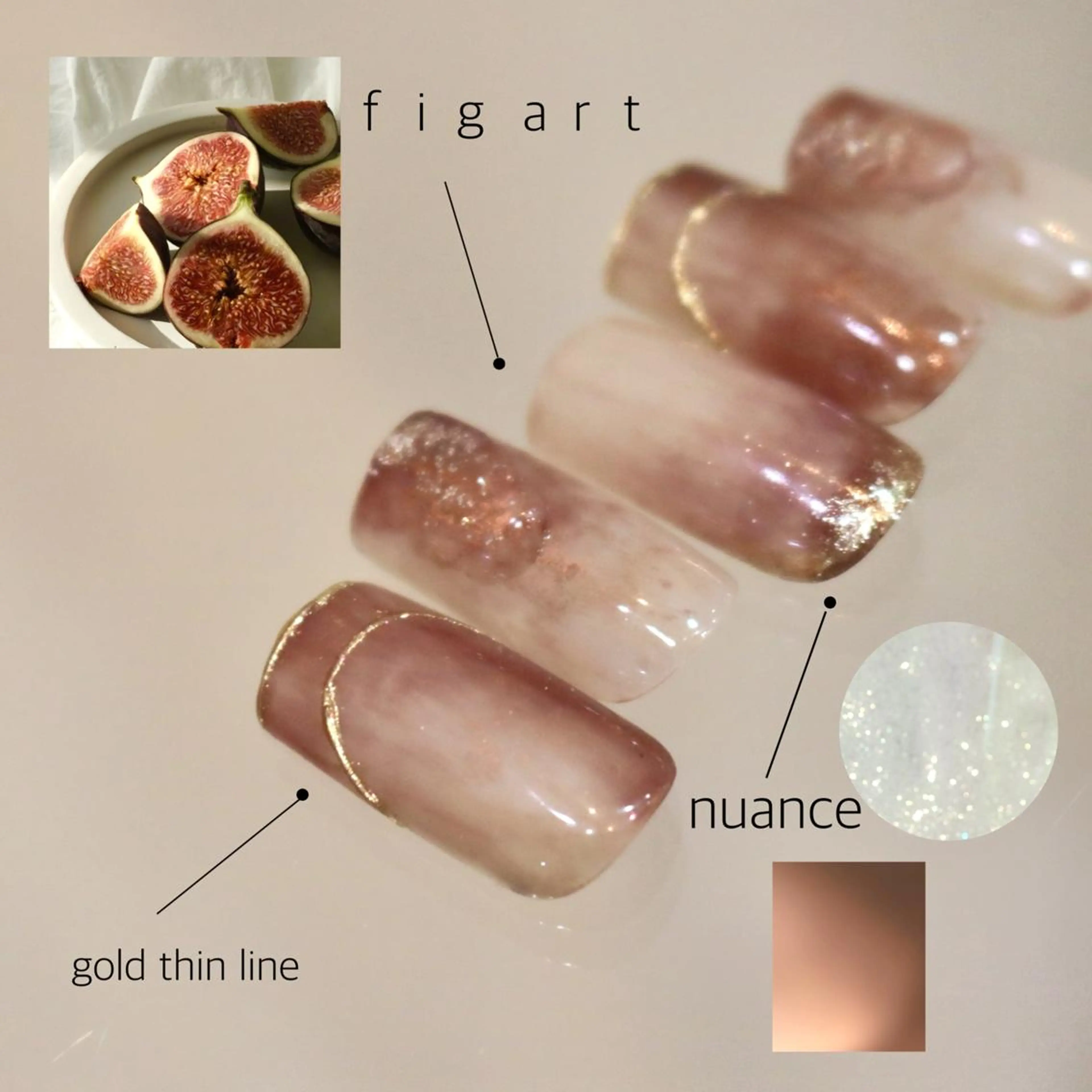 人気NO1👑✨大人nail*プレートart10本コース 6900円(自爪育成ケア・オフ+1100円)の写真