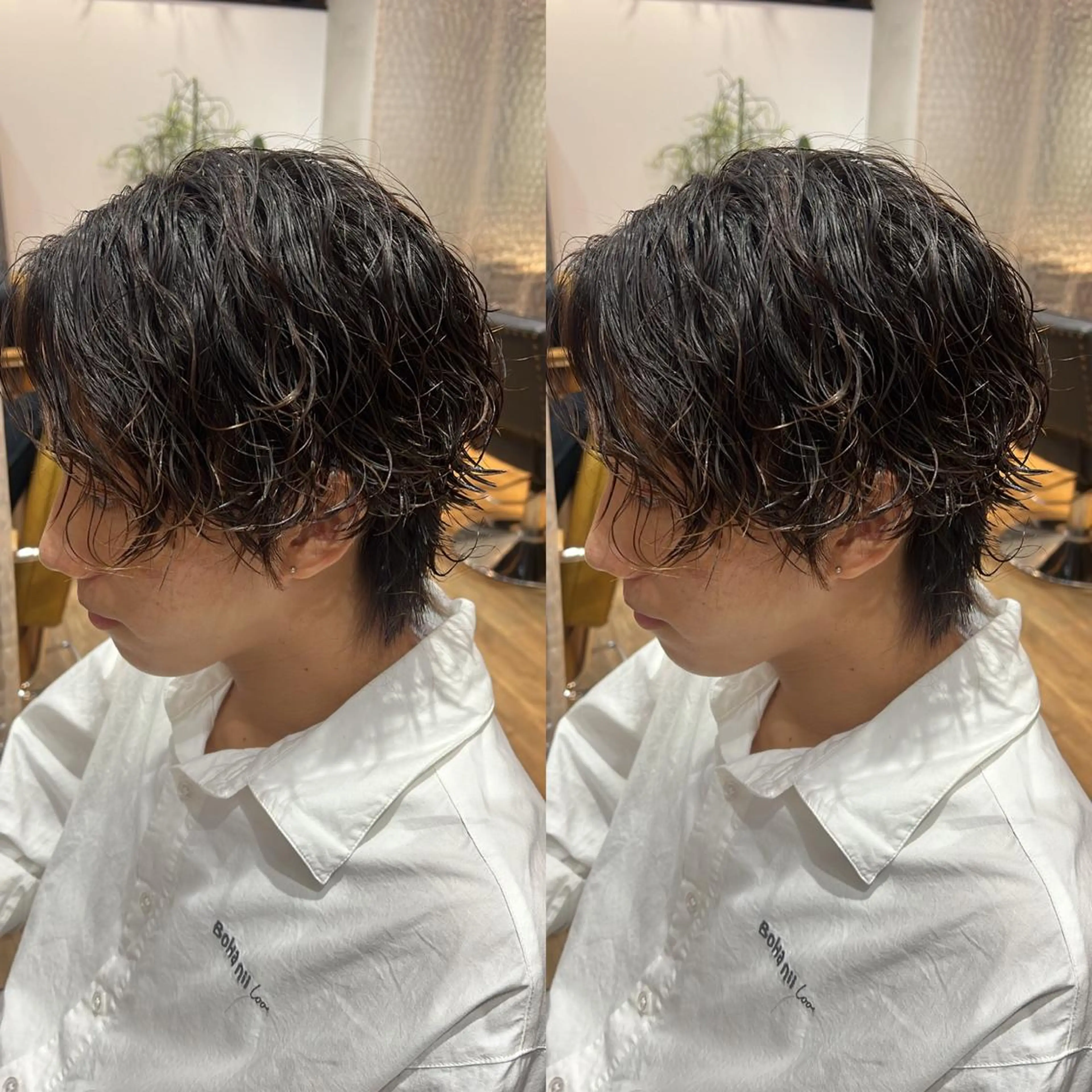 パーマ メンズ カット センターパート ／植田のヘアスタイル