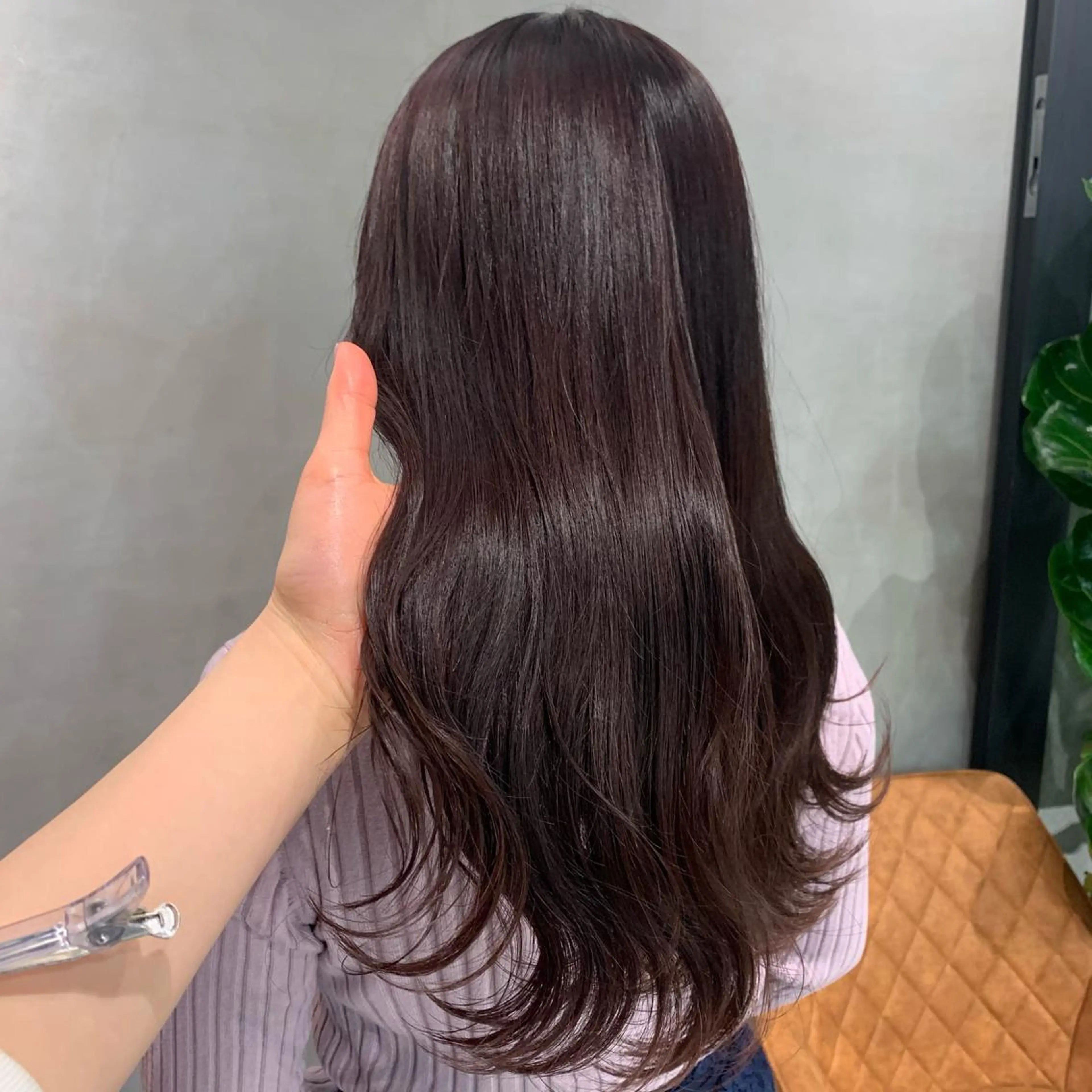 ロング カラー 透明感カラー バイオレットカラー 🌹似合わせカラー/ 酸性縮毛🌹野本麗奈のヘアスタイル