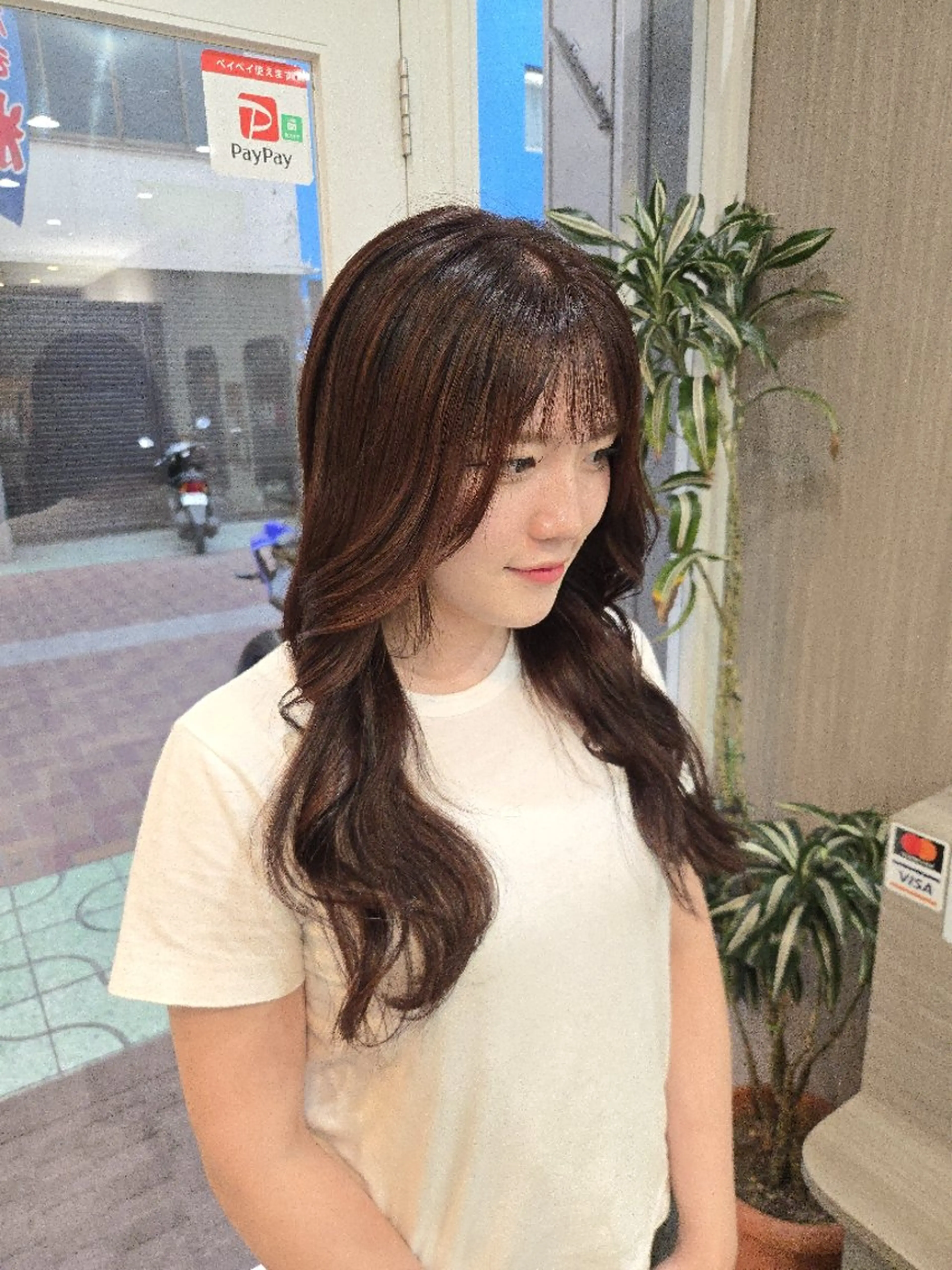 カラー ロング ヘアカラー トリートメント 暖色🍎透明感カラー 🩵小林かりんのヘアスタイル