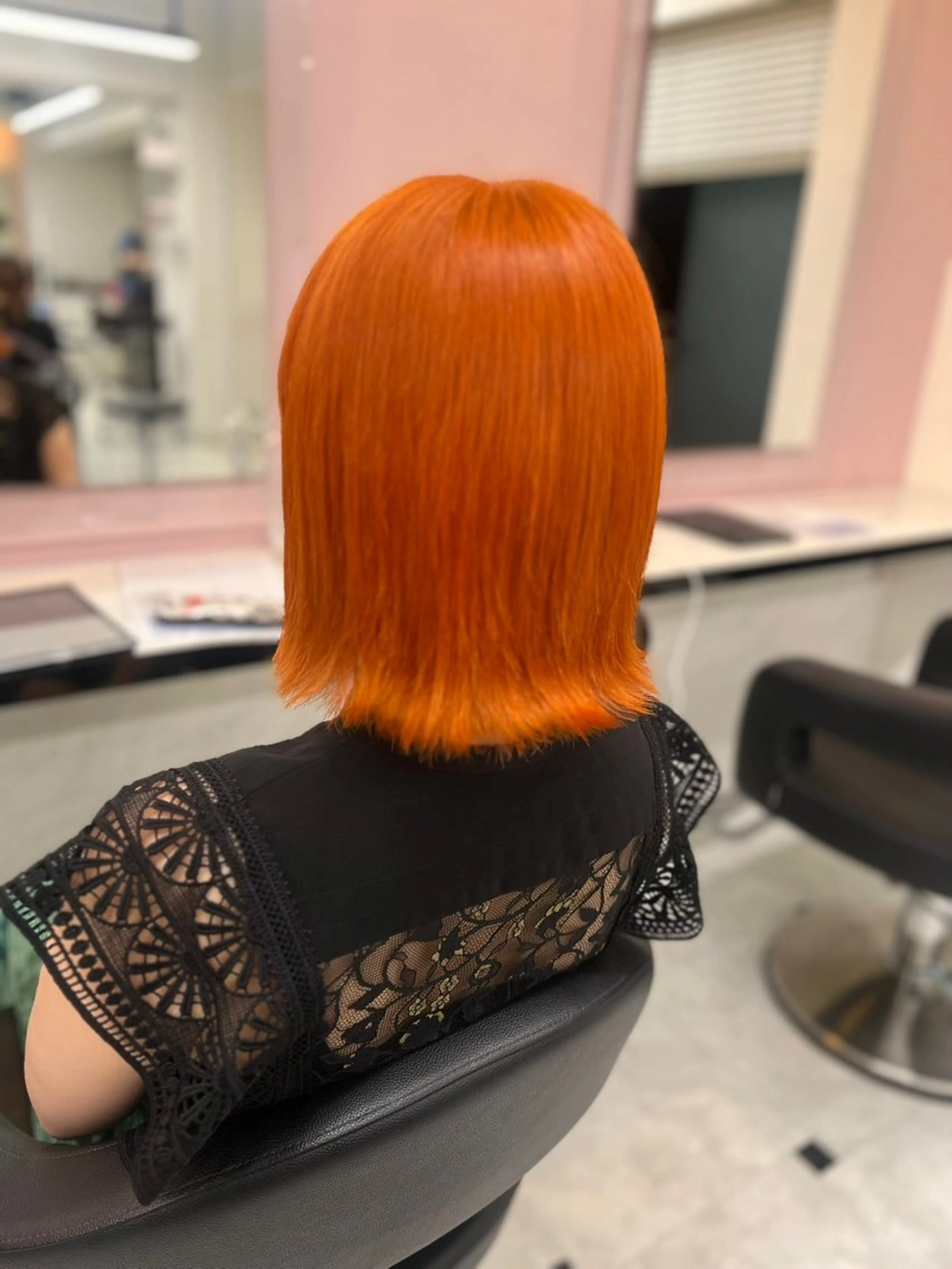 カラー 髪質改善 ヘアカラー 夏カラーオレンジ ヘアーひめな🫧のヘアスタイル