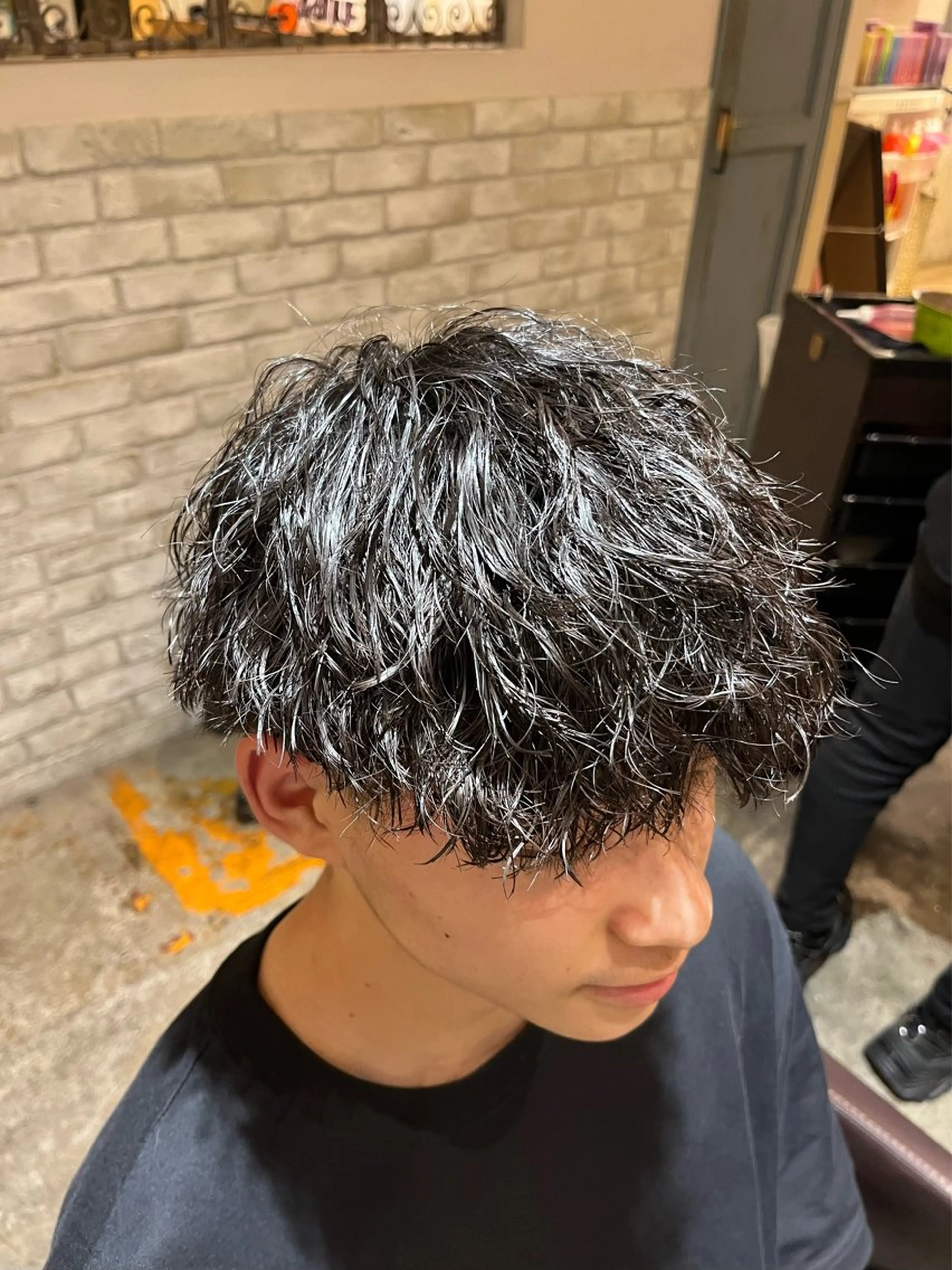パーマ メンズ カット パーマ トリートメント ヘアセット 👑メンズパーマの 天才店長望月👑のヘアスタイル
