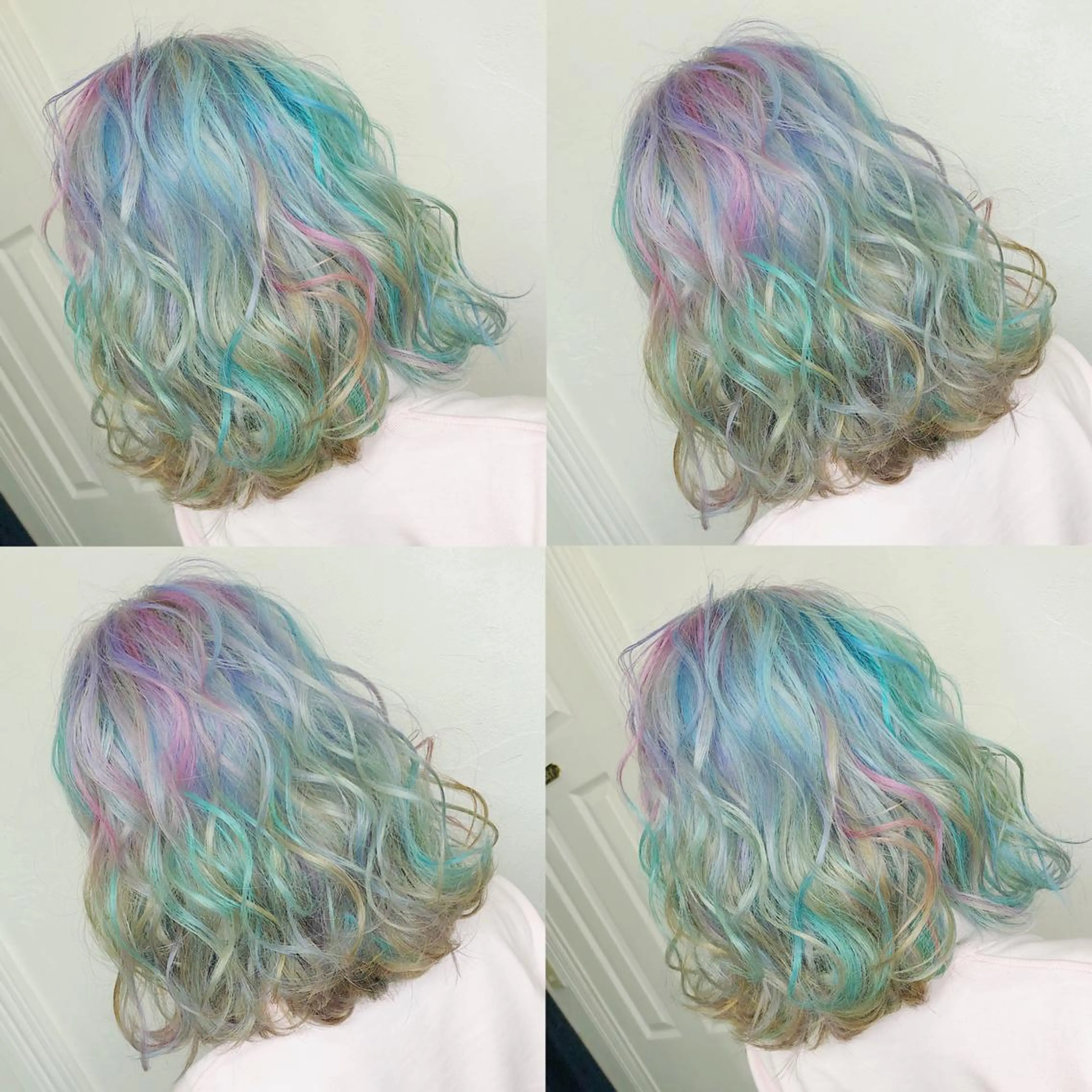 ミディアム カラー ヘアアレンジ メンズ キッズ ヘアカラー トリートメント ヘアセット 💟Chloe原宿店 🩶ハイトーンのヘアスタイル