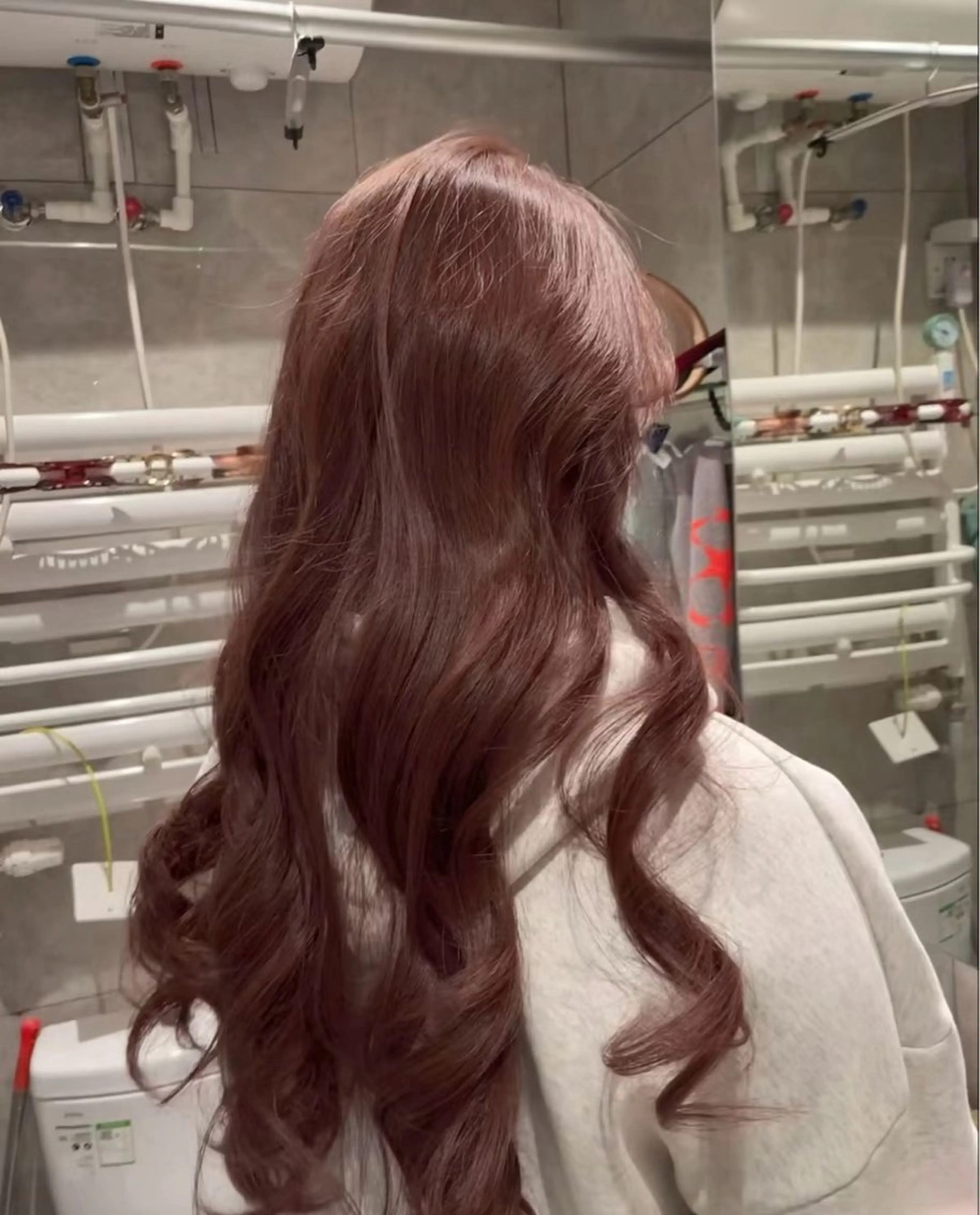 ロング カラー ヘアカラー トリートメント ヘッドスパ うる艶韓国ヘア 🤍りんのヘアスタイル