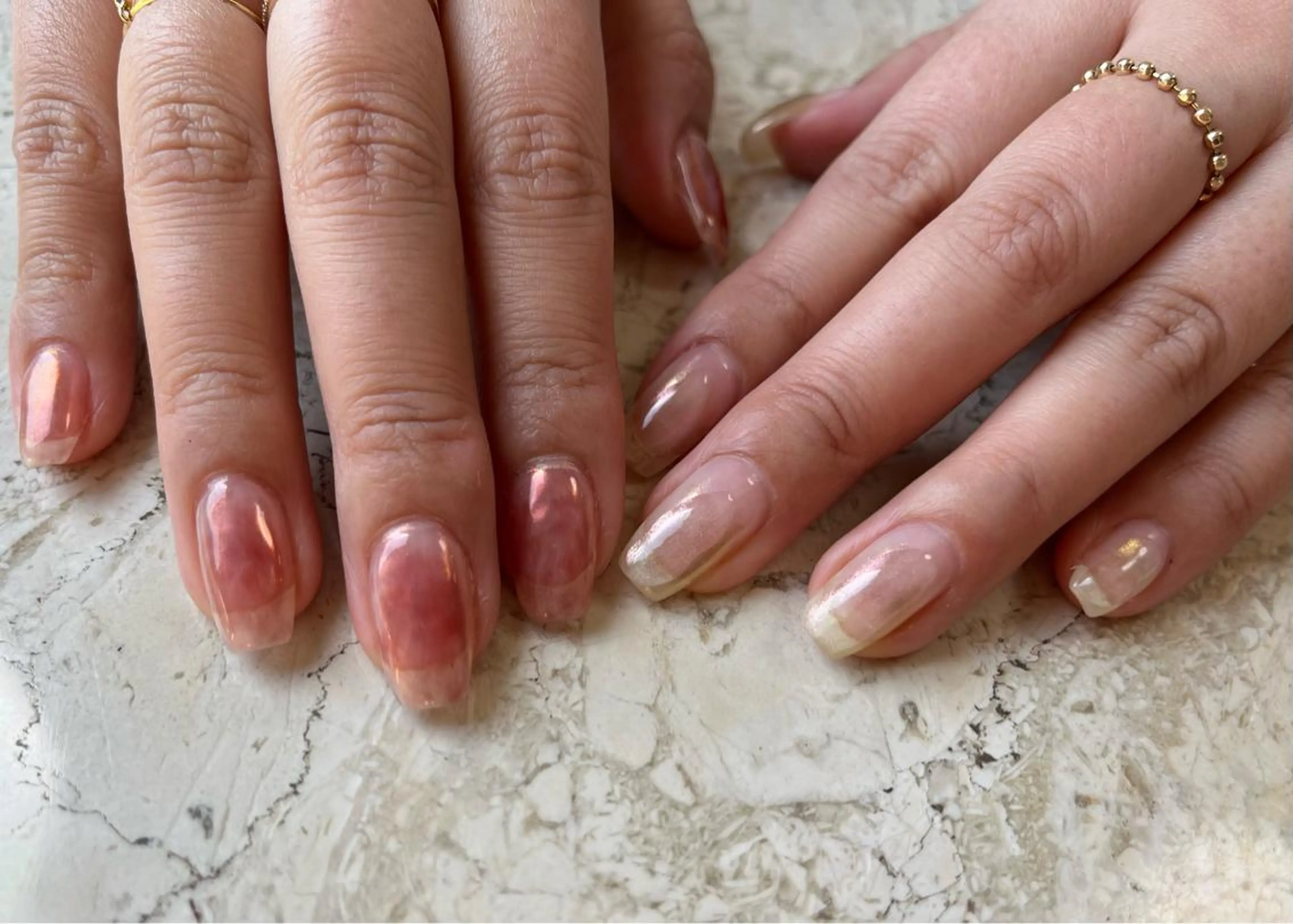 ネイル クリアネイル ジェルネイル 氷ネイル・うるうるネイル 韓国ネイル ニュアンスネイル mieux IZUMiのネイルデザイン