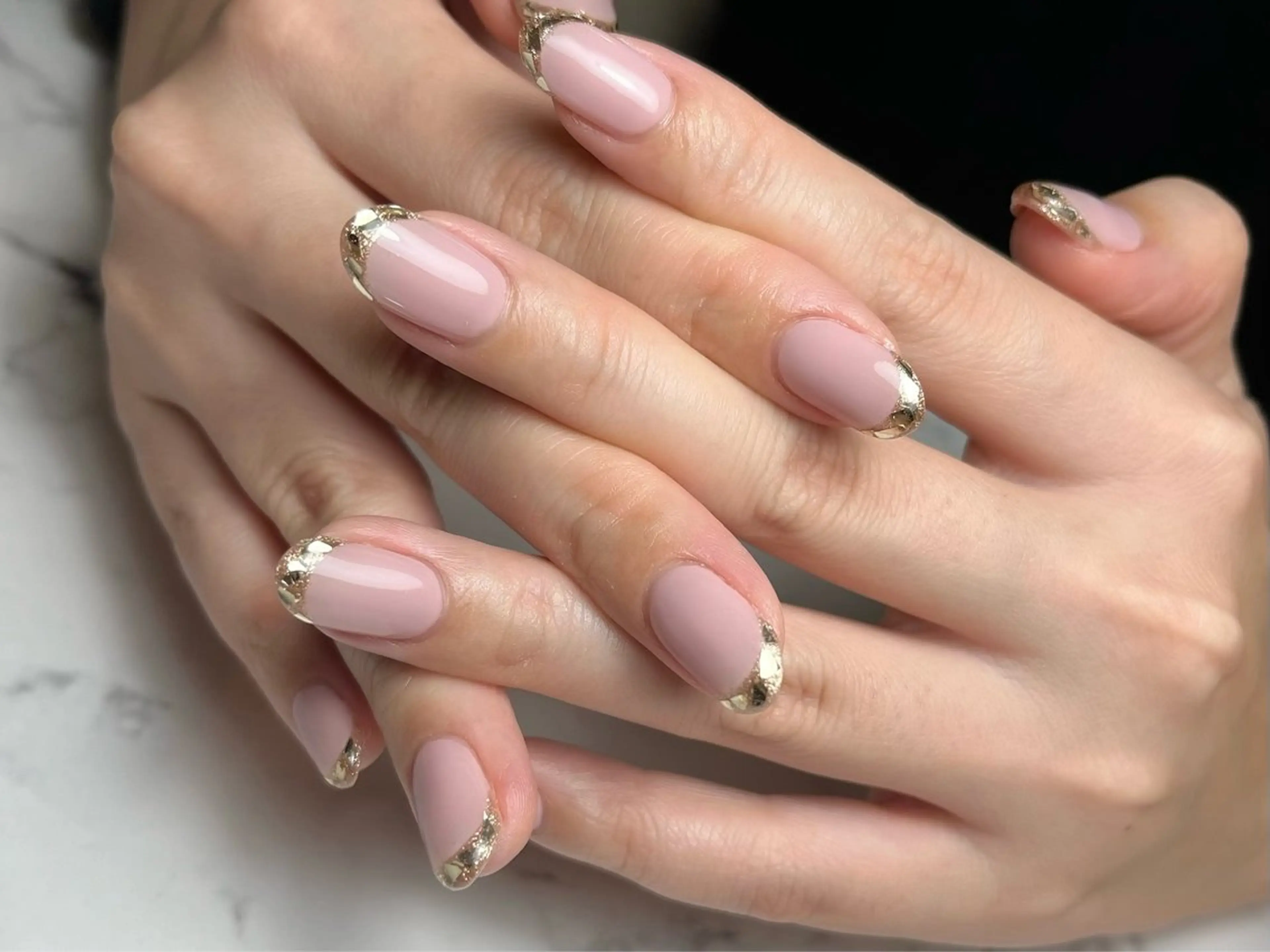 ネイル フレンチネイル ガラスフレンチ Nailist Yurinaのネイルデザイン