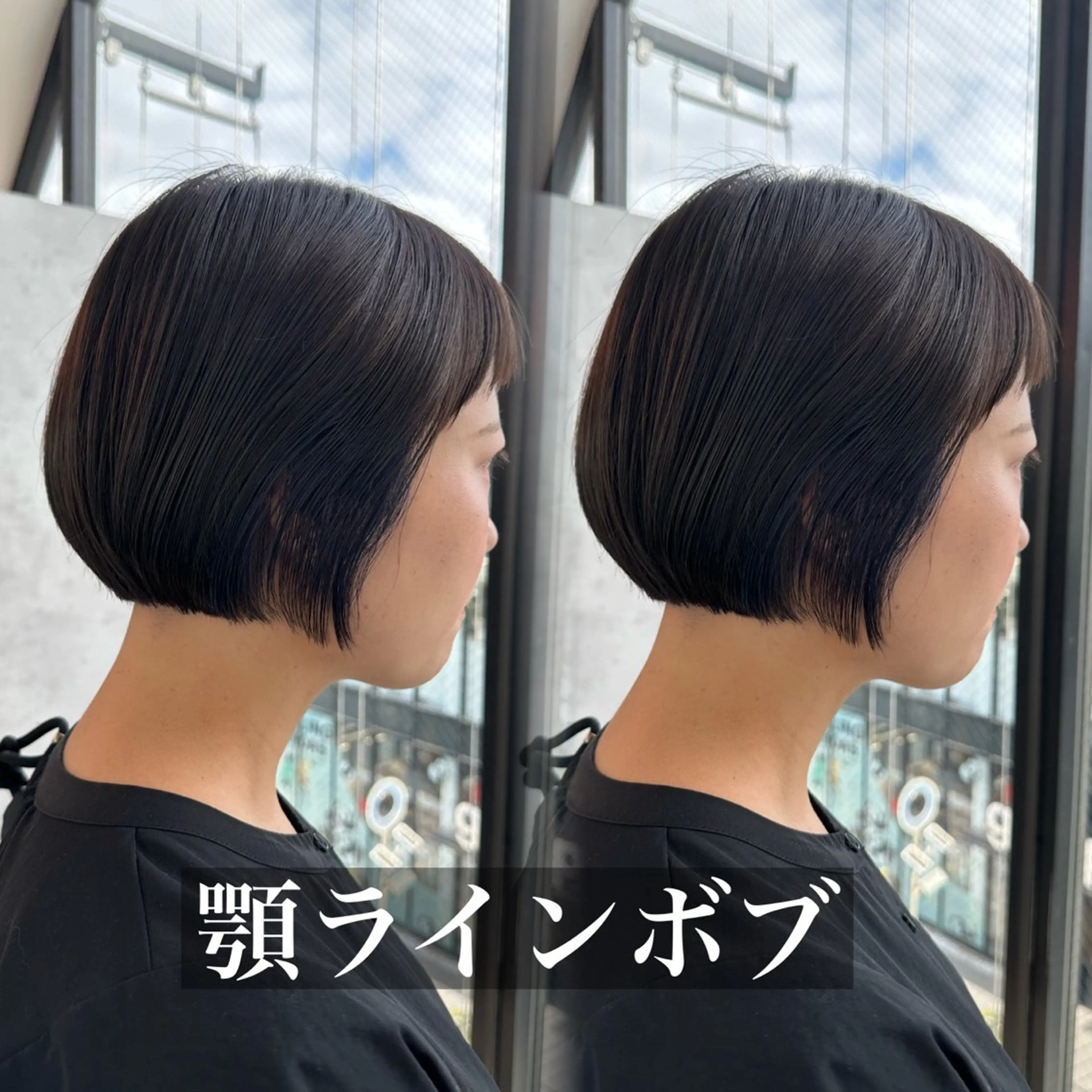 ミディアム ボブ顔まわりレイヤー 地毛風縮毛Yukiのヘアスタイル