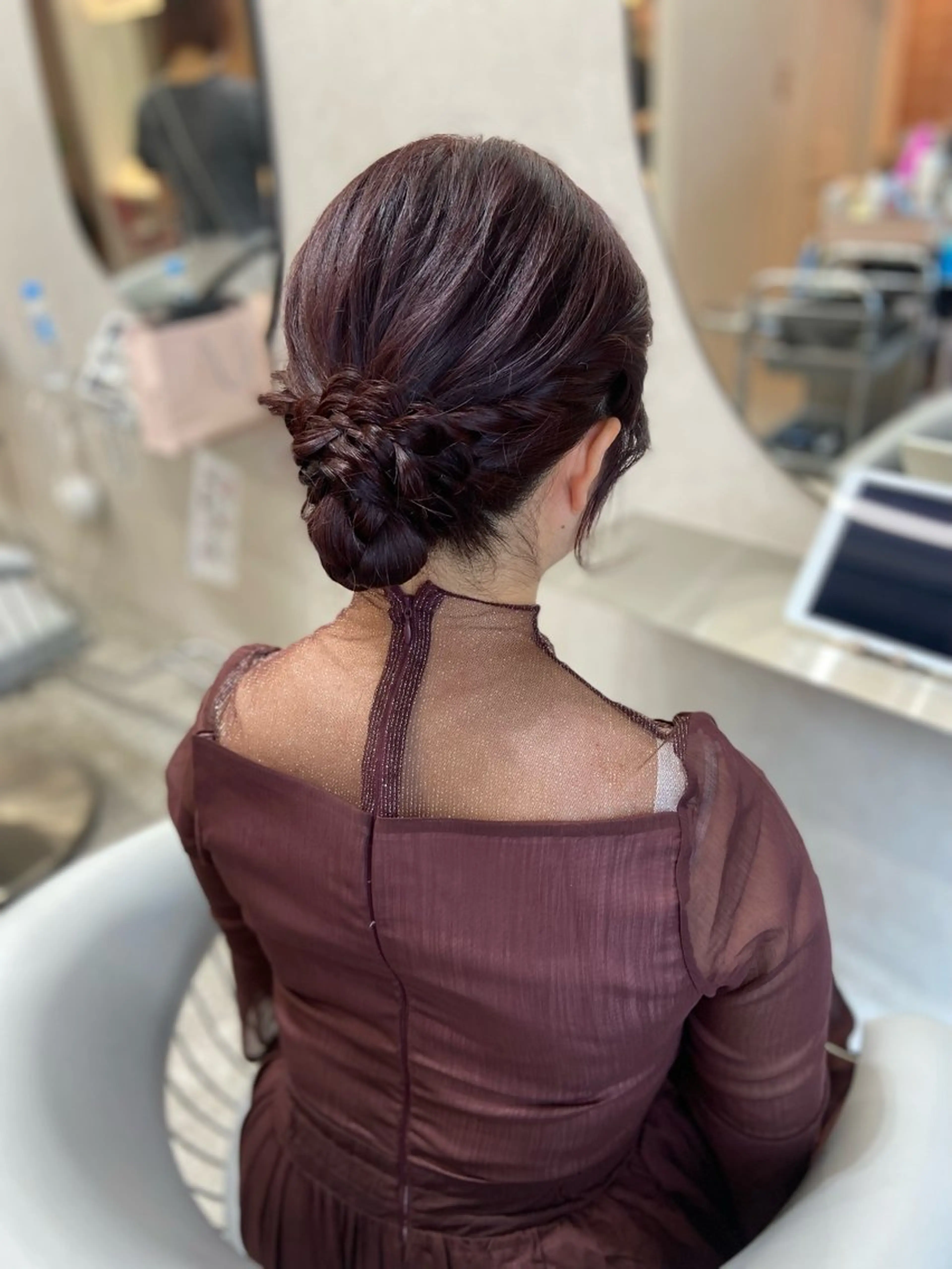 ロング ヘアアレンジ 結婚式・ブライダル ヘアセット 新宿/韓国ヘア 中明度カラー/かやのヘアスタイル